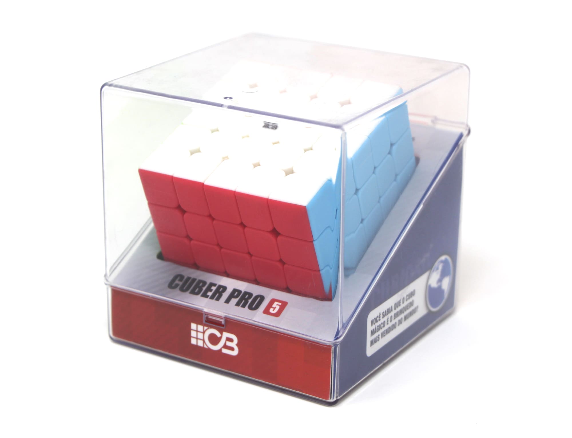 Cubo Mágico 5x5 Stickerless Cuber Pro — vista frontal com as seis faces coloridas