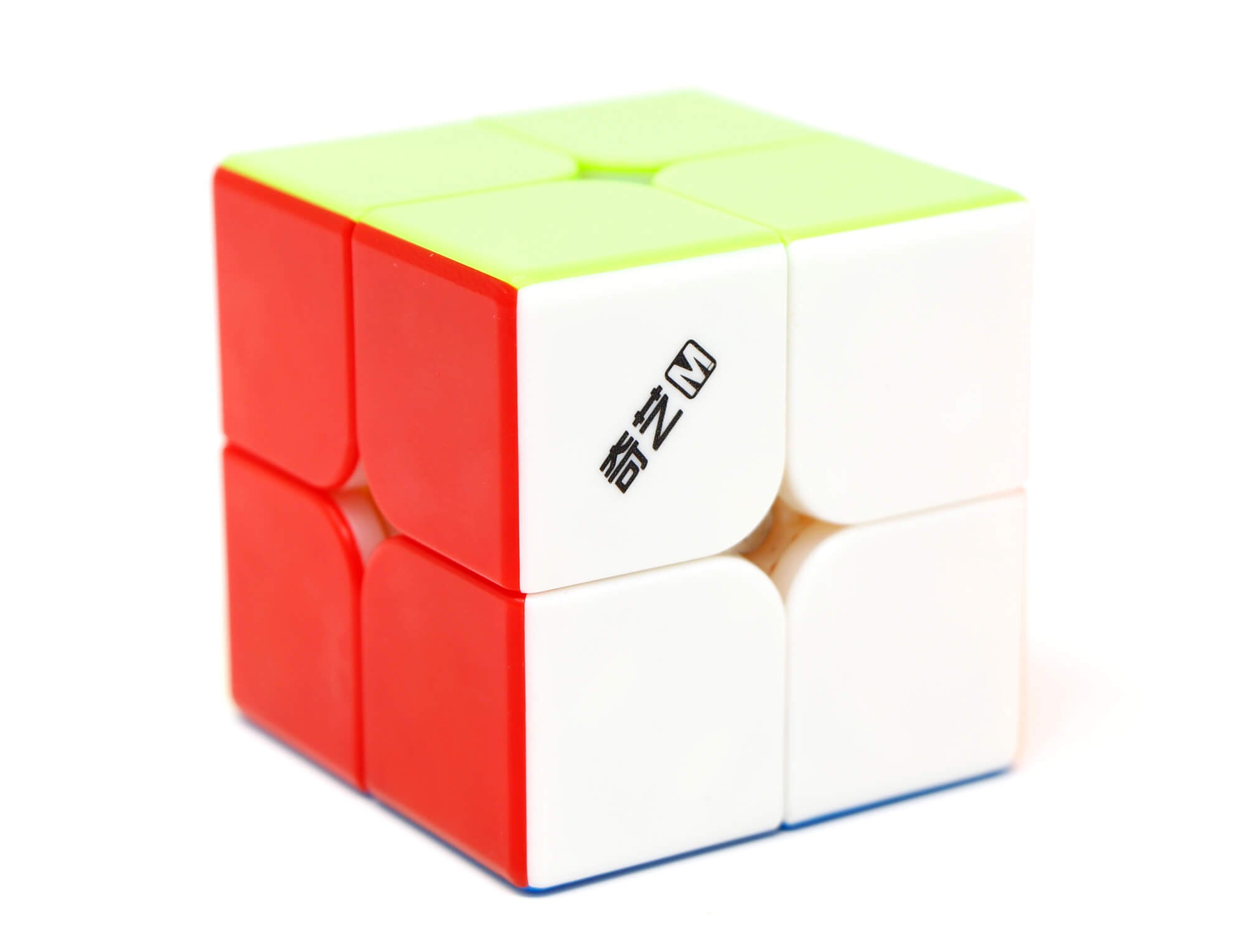 Detalhe das peças stickerless coloridas do cubo mágico 3x3 QiYi MS Magnético