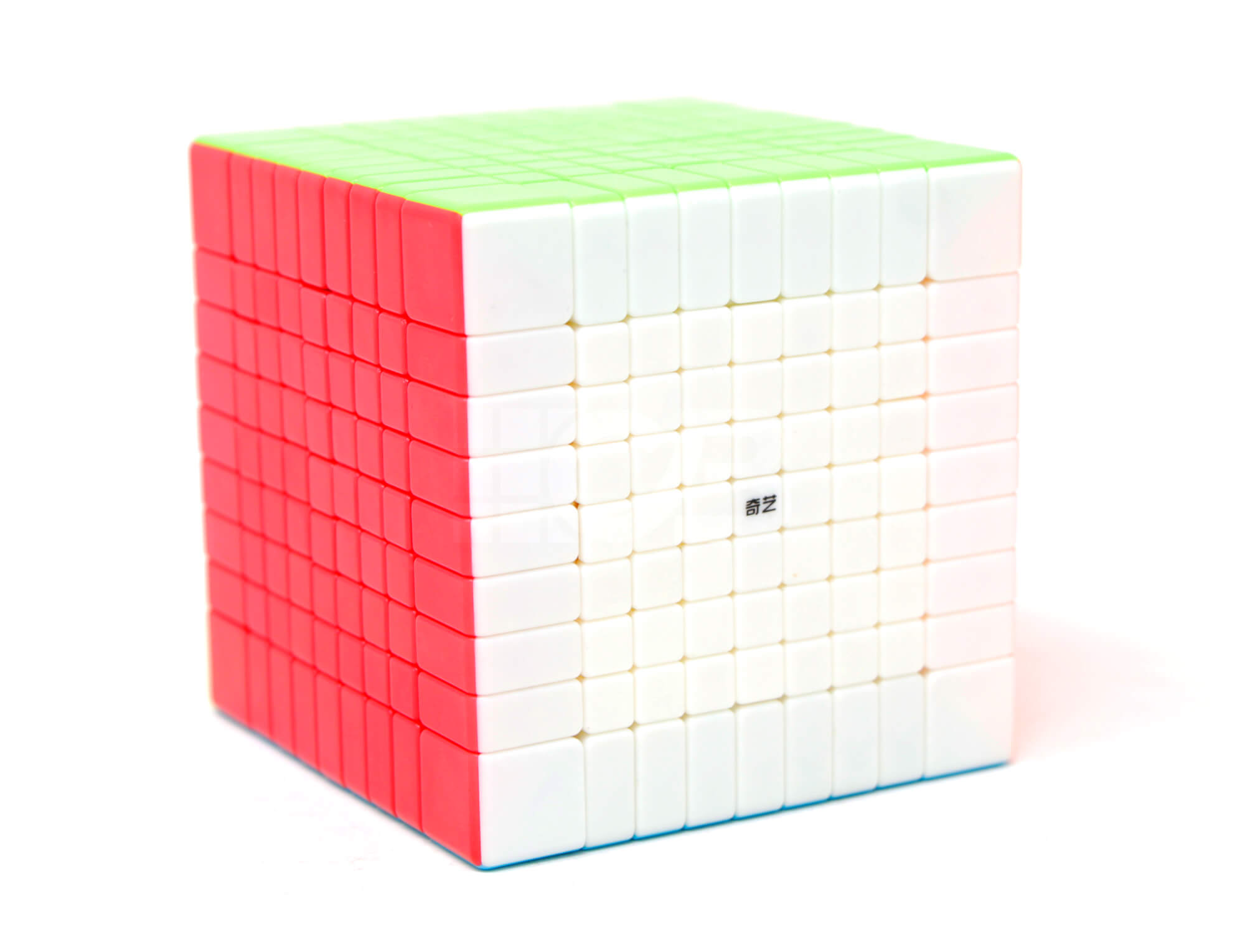 Cubo Mágico 9x9 QiYi stickerless — visão diagonal com todas as faces visíveis