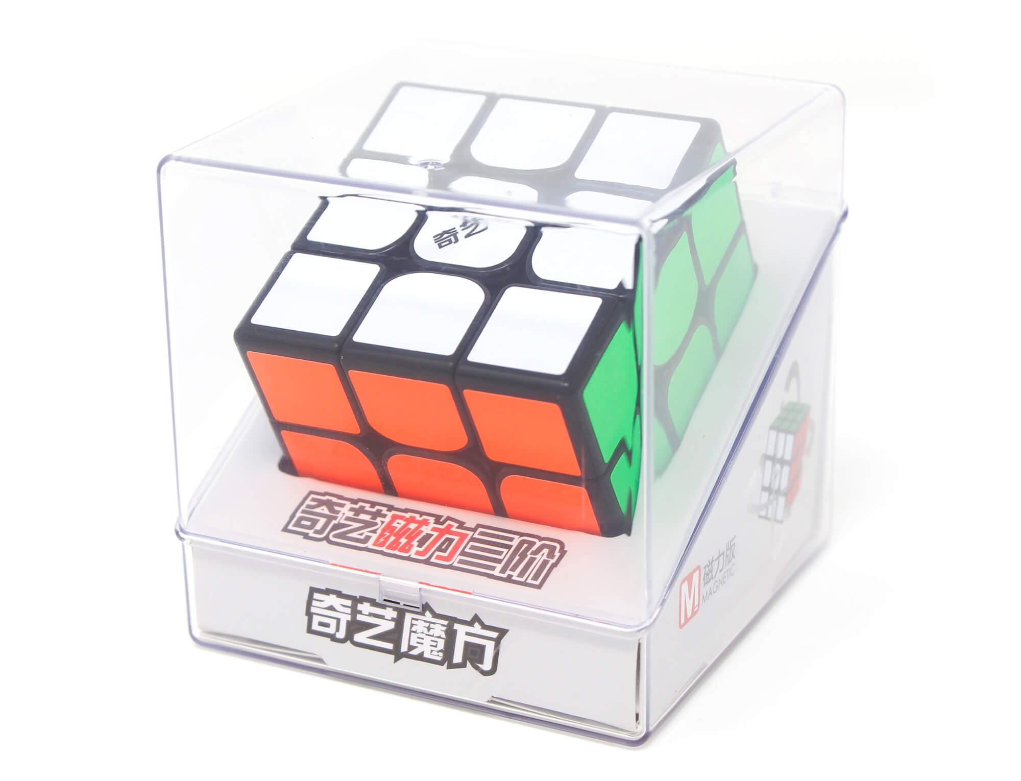 Cubo Mágico 3x3 MS QiYi magnético stickerless sobre superfície neutra