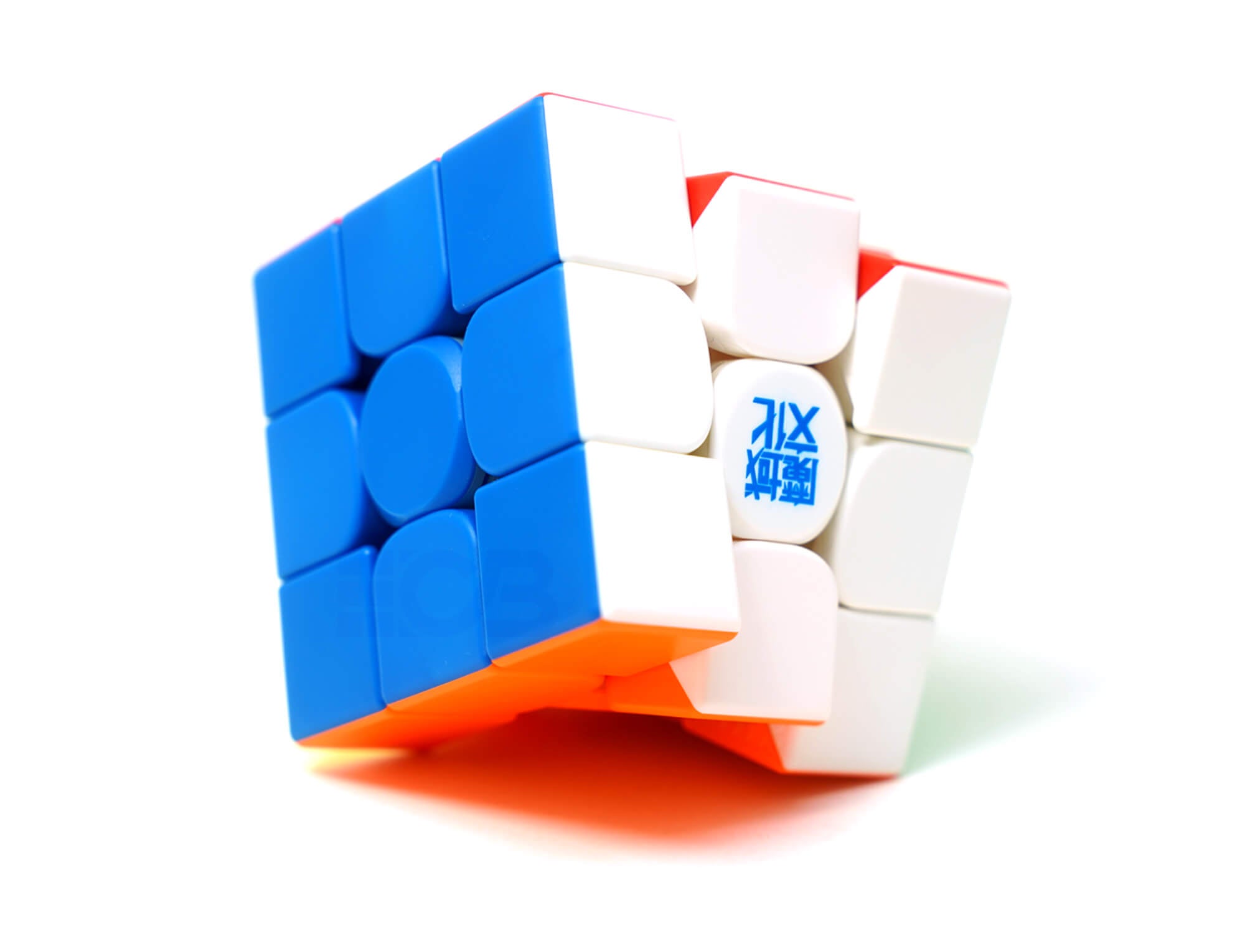 Cubo Mágico WRM V10 MoYu — vista lateral mostrando as camadas e acabamento stickerless
