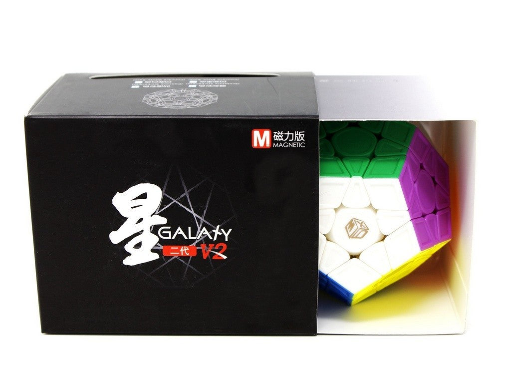 Detalhe das peças e encaixe do Megaminx Galaxy V2 QiYi magnético stickerless