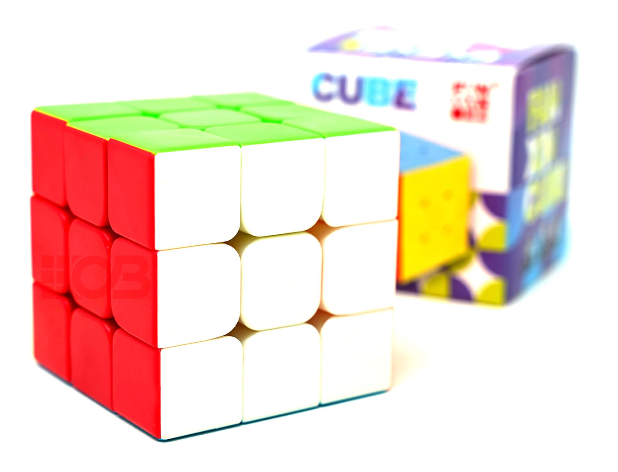 Cubo Mágico 3x3 Fanxin Color Brick desmontado ou com peças extras ao lado