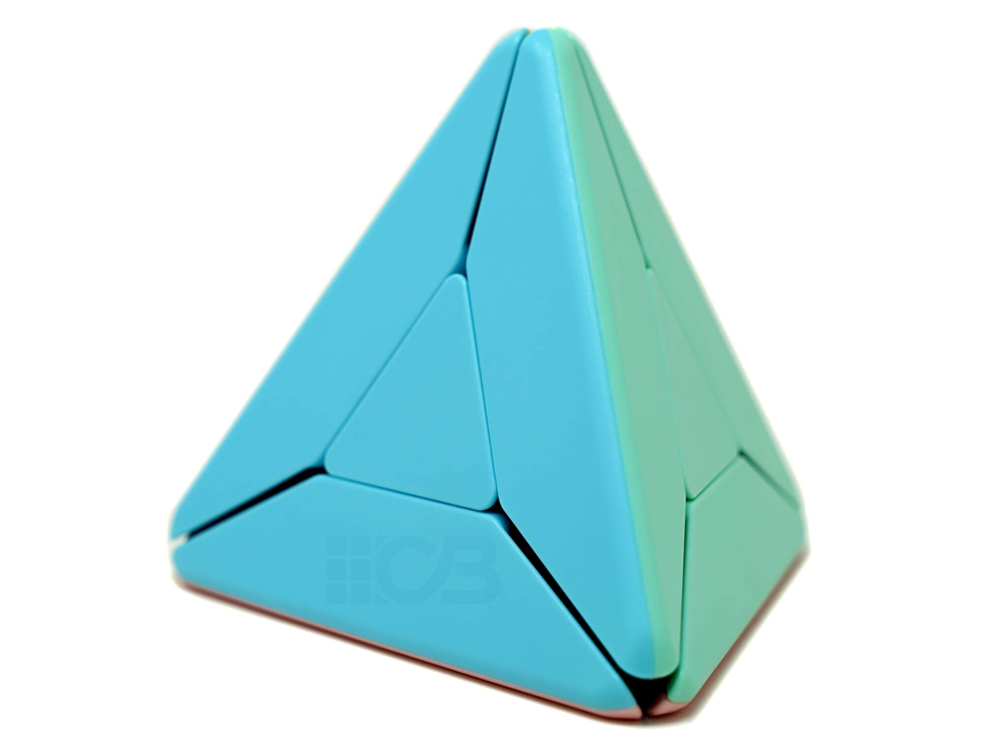 Pyraminx Pastel MoYu com destaque para a paleta de cores pastel das peças