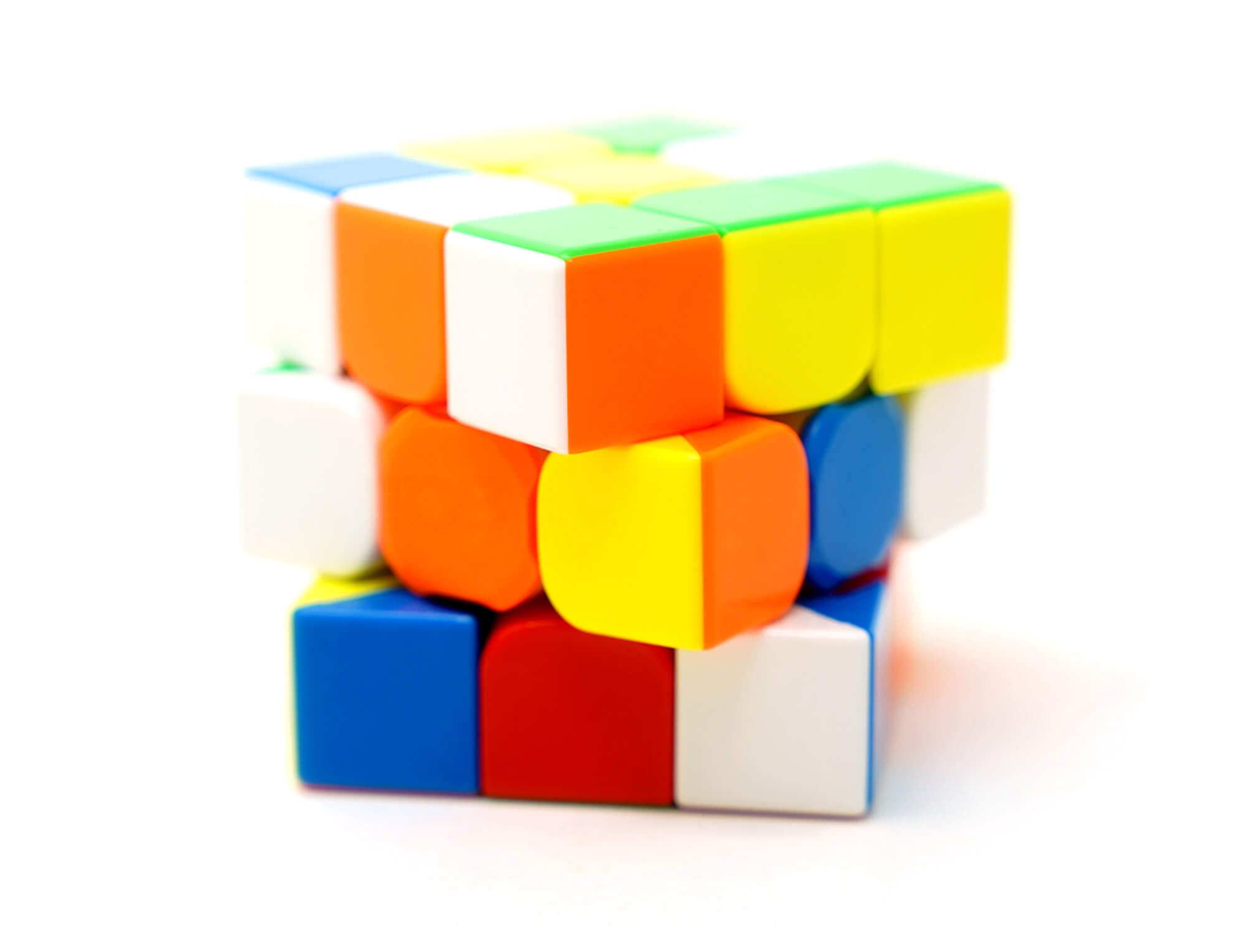Vista superior do Cubo Mágico 3x3 YJ Appari Speed Micro Actuator stickerless