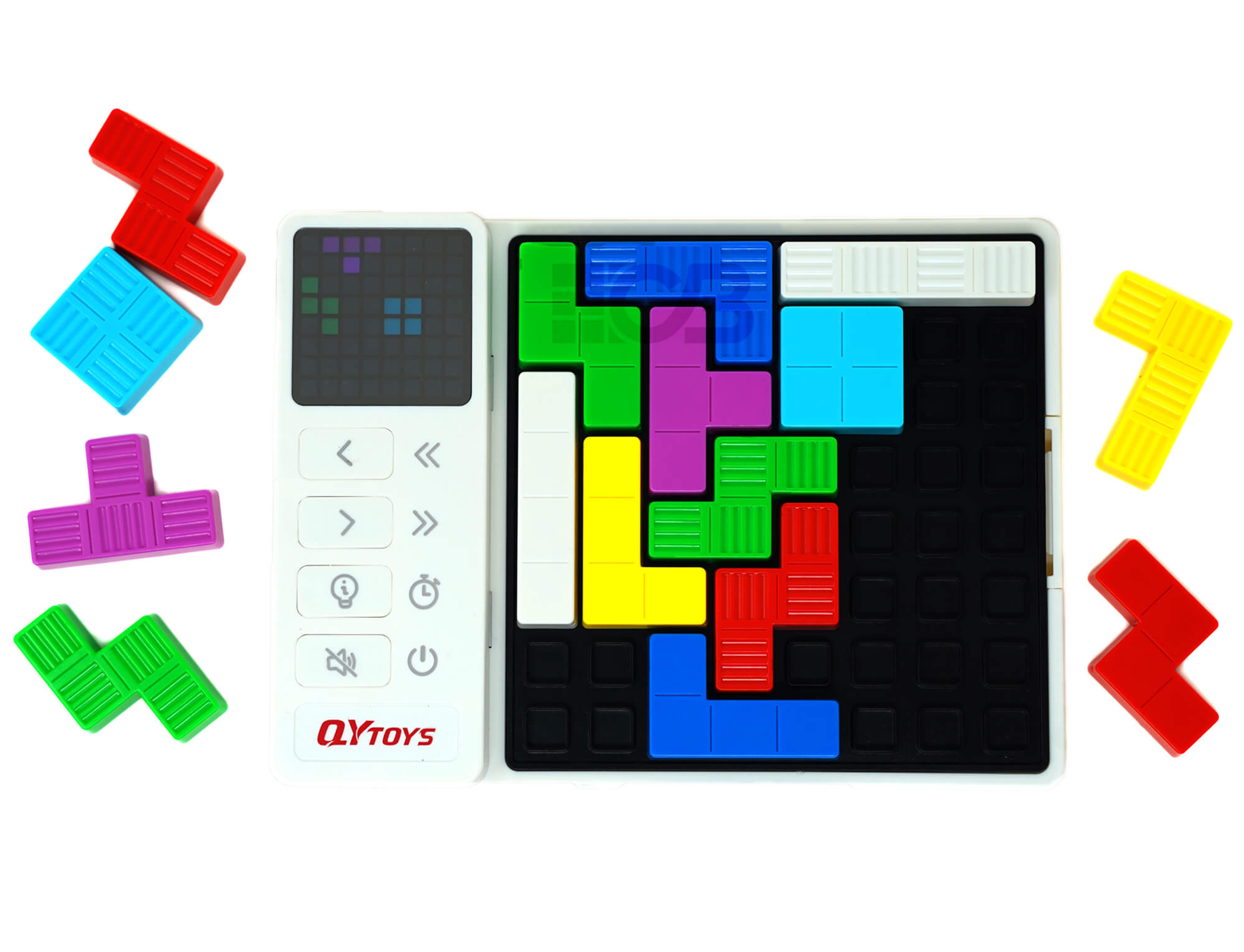 Tela do Smart Puzzle Logic QiYi exibindo um desafio de encaixe de peças