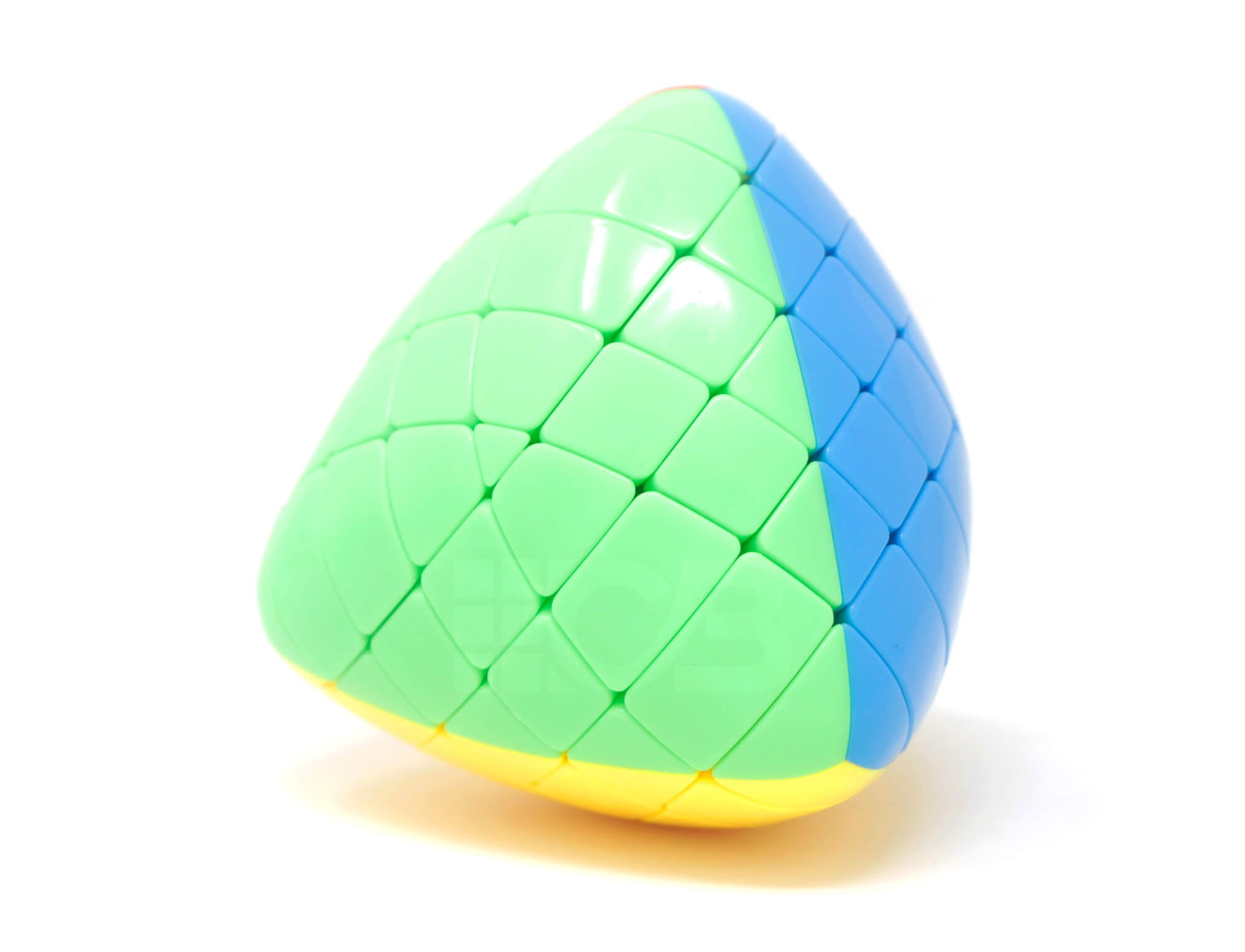 Mastermorphix 5x5x5 SengSo — ângulo lateral evidenciando os pontos e a forma orgânica do shape mod