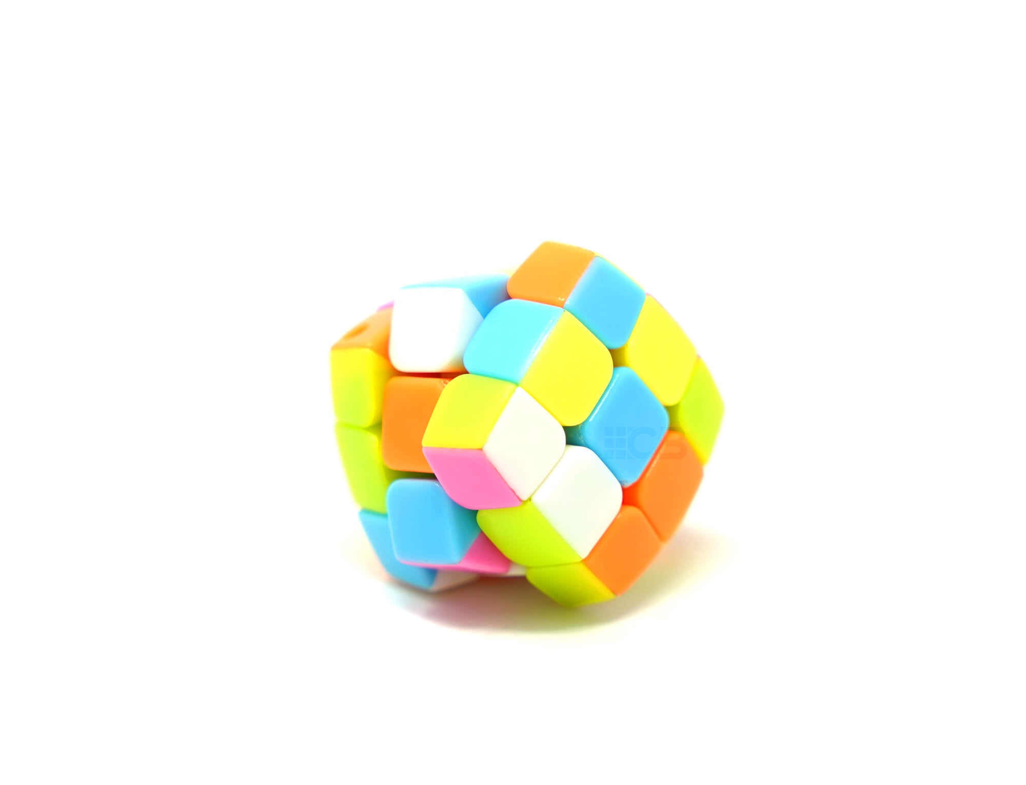 Cubo Mágico 3x3 Chaveiro YJ stickerless com 2 cm de aresta — vista frontal