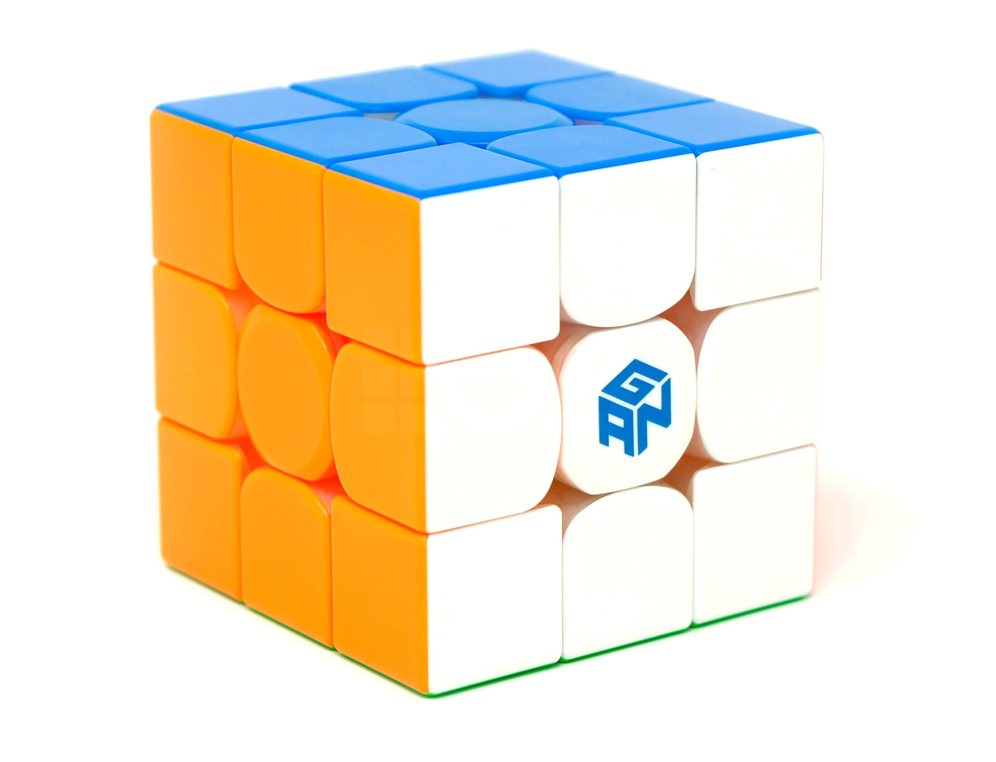 Cubo Mágico GAN 11 M Pro com padrão decorativo montado nas faces coloridas
