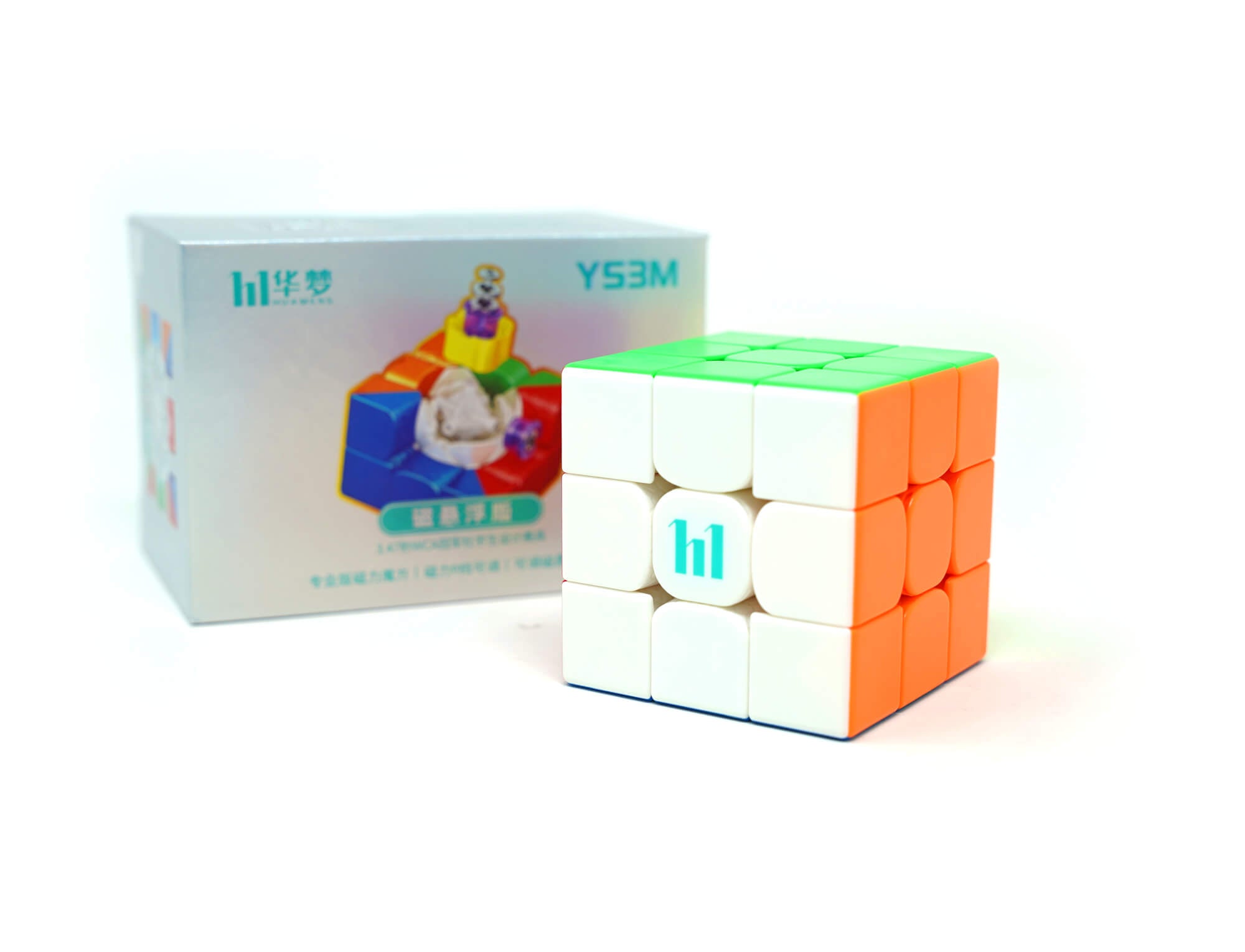 Cubo Mágico 3x3 Huameng YS3M — vista superior com acabamento stickerless