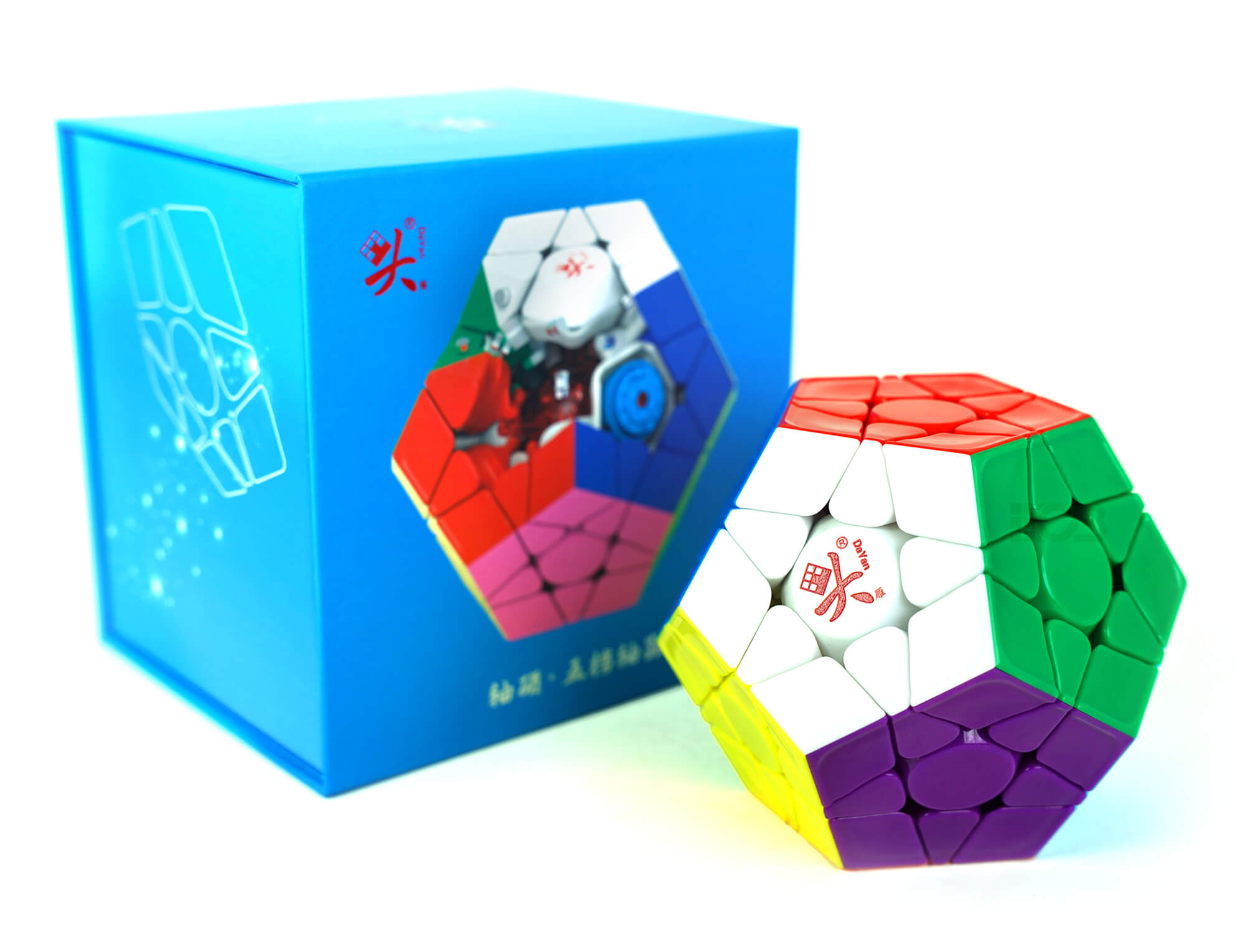 Megaminx Dayan Pro Magnético — visão de cima com as camadas superiores em destaque