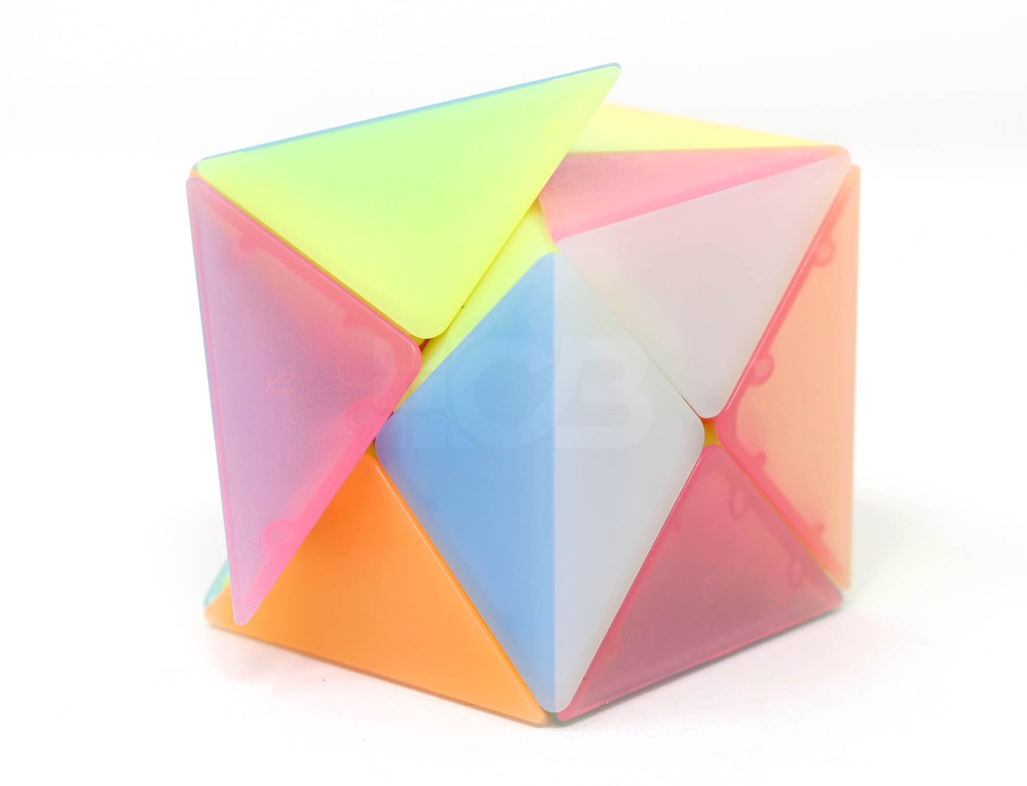 Cubo X Dino Jelly QiYi em formato de dinossauro com acabamento translúcido — vista frontal