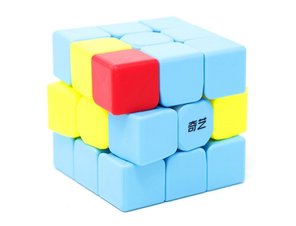 Cubo Mágico Kids Unicórnio QiYi — detalhe das faces com estampas temáticas de unicórnio
