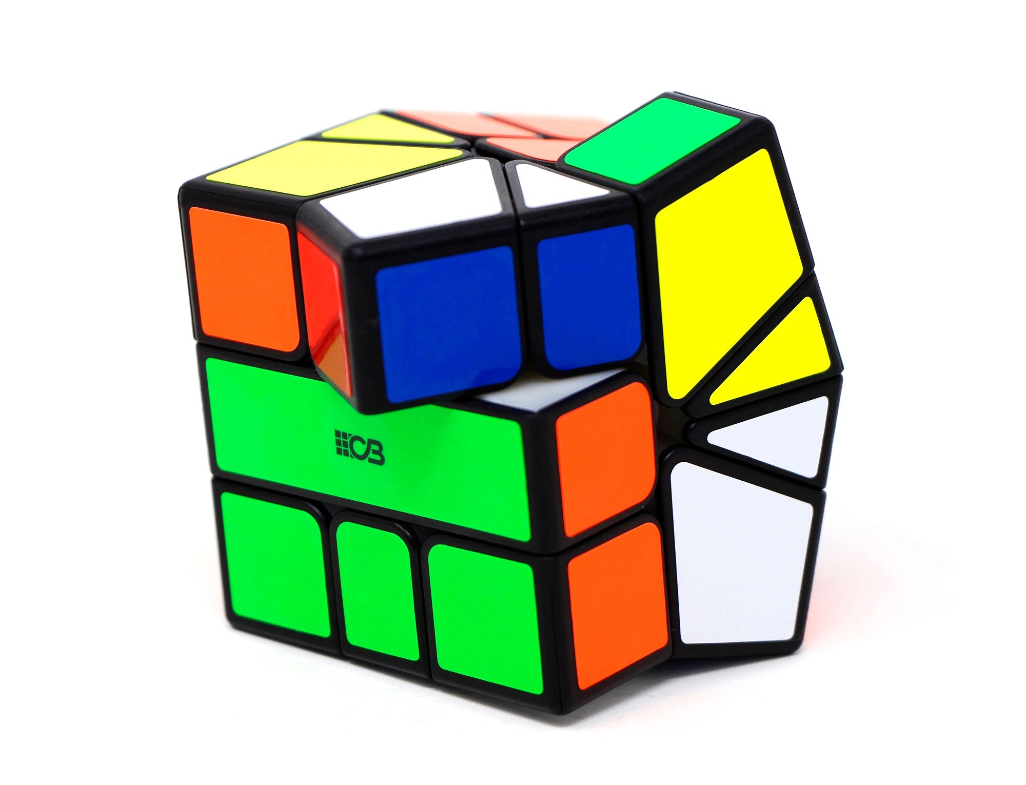 Square-1 Cuber Pro com as faces coloridas em destaque sobre fundo claro
