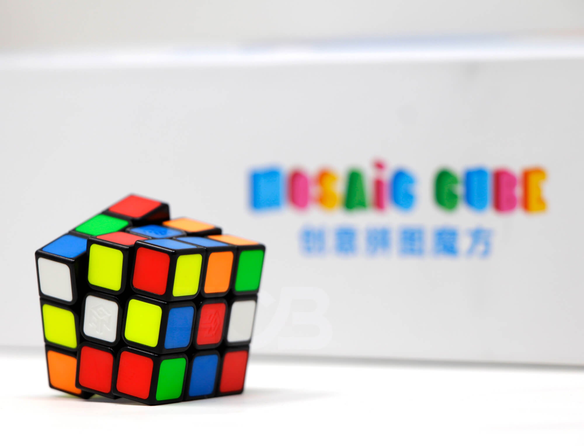 Cubo mágico individual 3x3 de 28 mm do kit GAN Mosaic Cube com peças coloridas stickerless