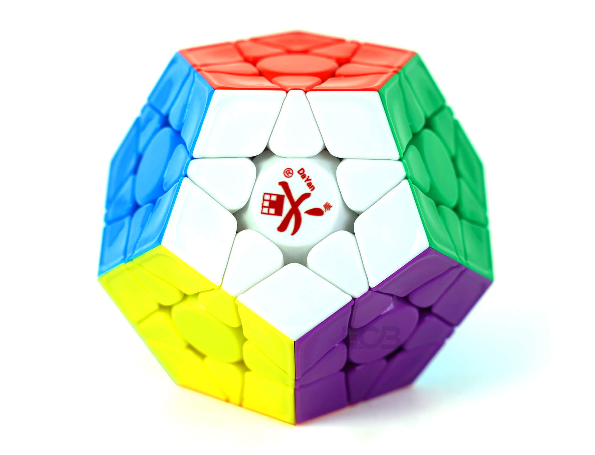 Megaminx Dayan Pro Magnético — ângulo lateral destacando o perfil dodecaédrico