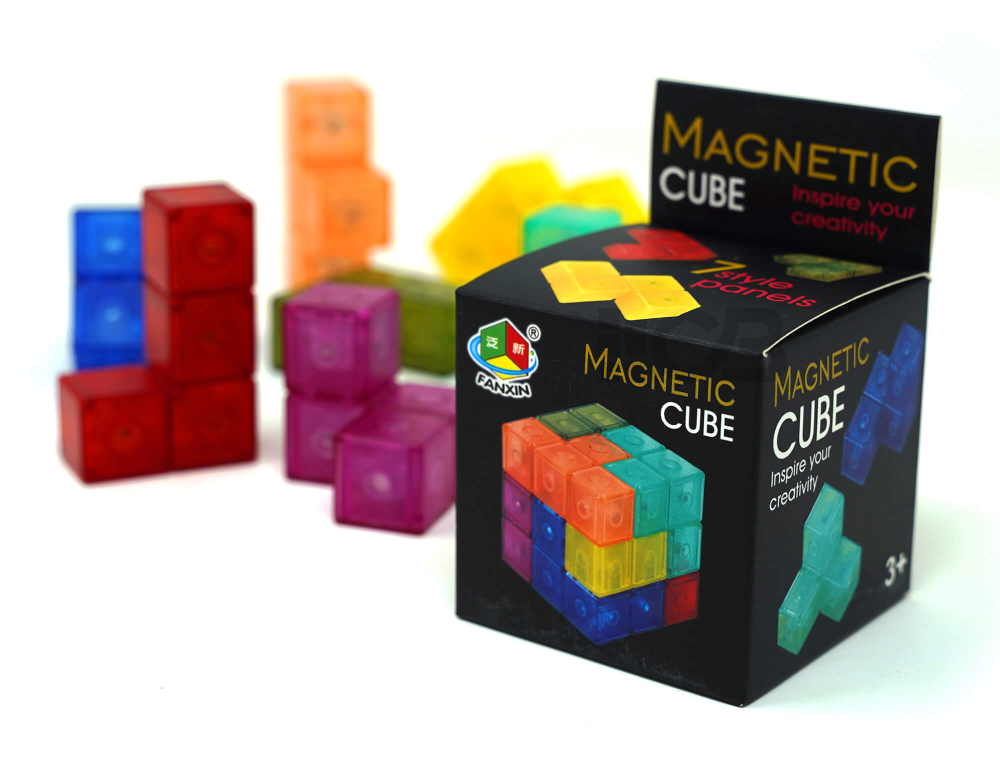 Blocos magnéticos Fanxin em configuração alternativa — estrutura diferente do cubo