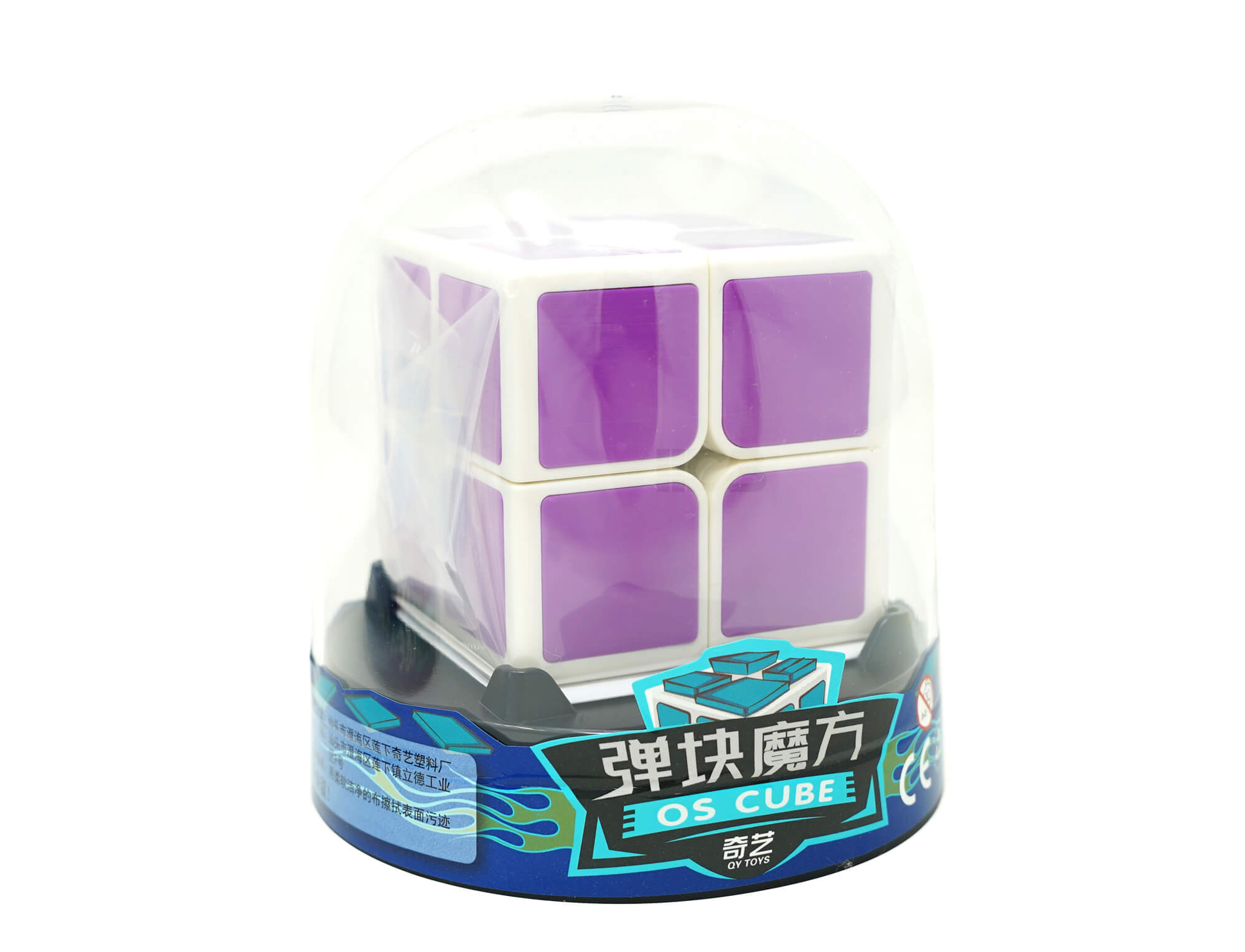 QiYi OS Cube 2x2 com blocos elevados em diferentes faces durante a resolução