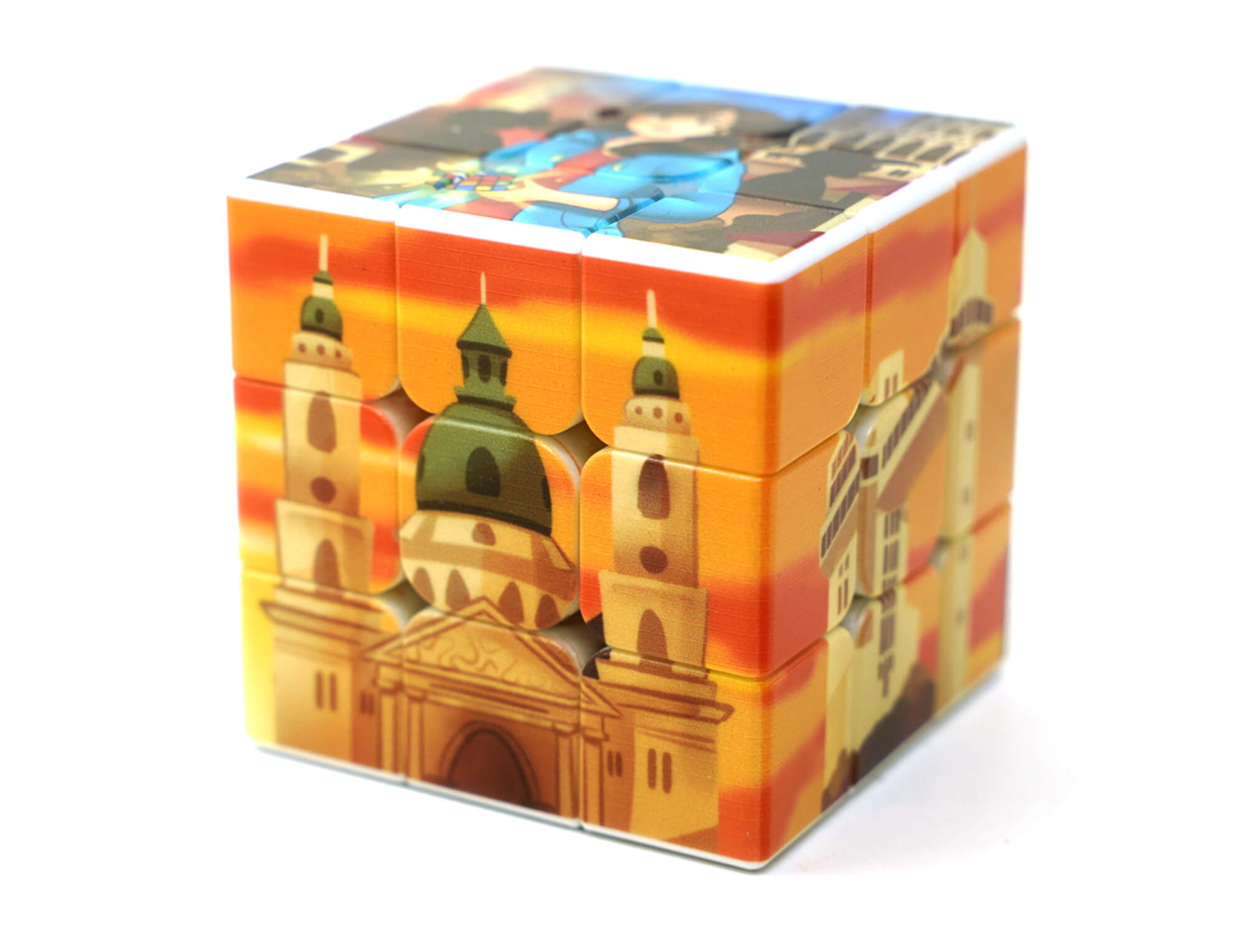 Face do cubo mágico Vinci Cube com ilustração do Parlamento de Budapeste