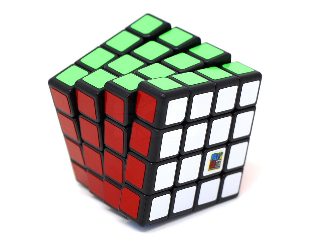 Cubo Mágico 4x4 MoYu Meilong Tradicional — vista frontal com adesivos coloridos