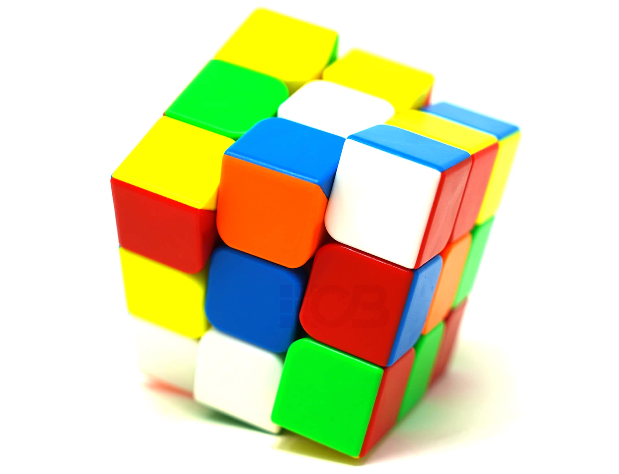 Cubo Mágico 3x3 YJ Guanlong — detalhe das peças e acabamento colorido
