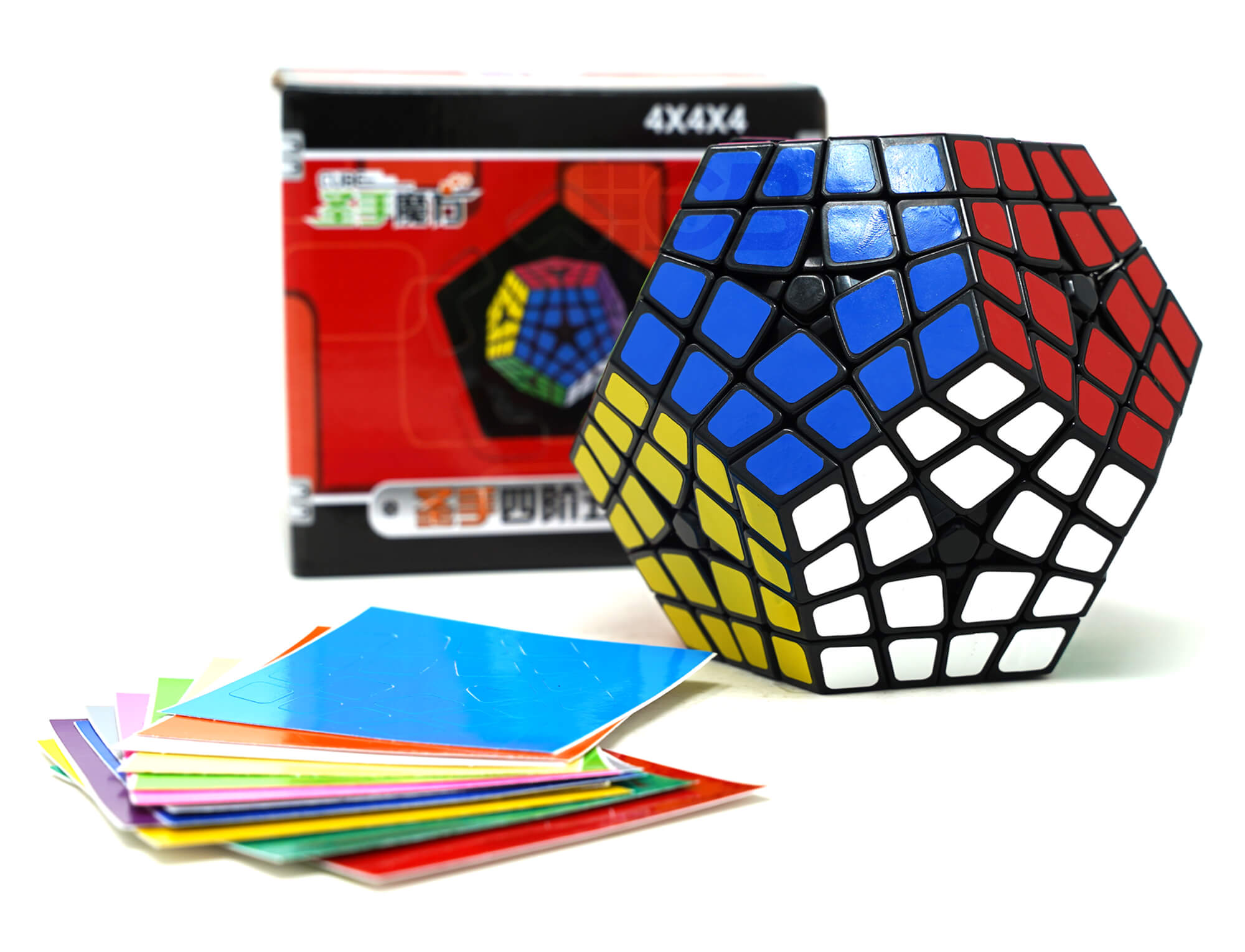 Megaminx 4x4 SengSo Tradicional com camadas giradas, mostrando o mecanismo de movimento do puzzle