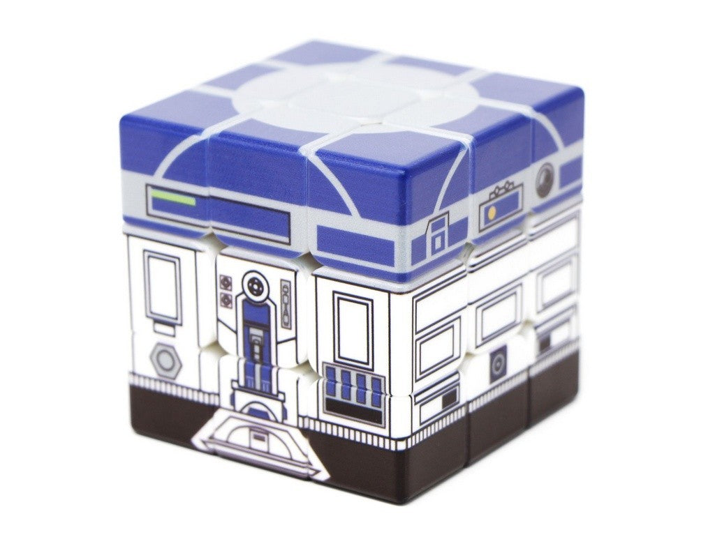 Embalagem do Cubo Mágico R2D2 Vinci Cube — produto e caixa de proteção