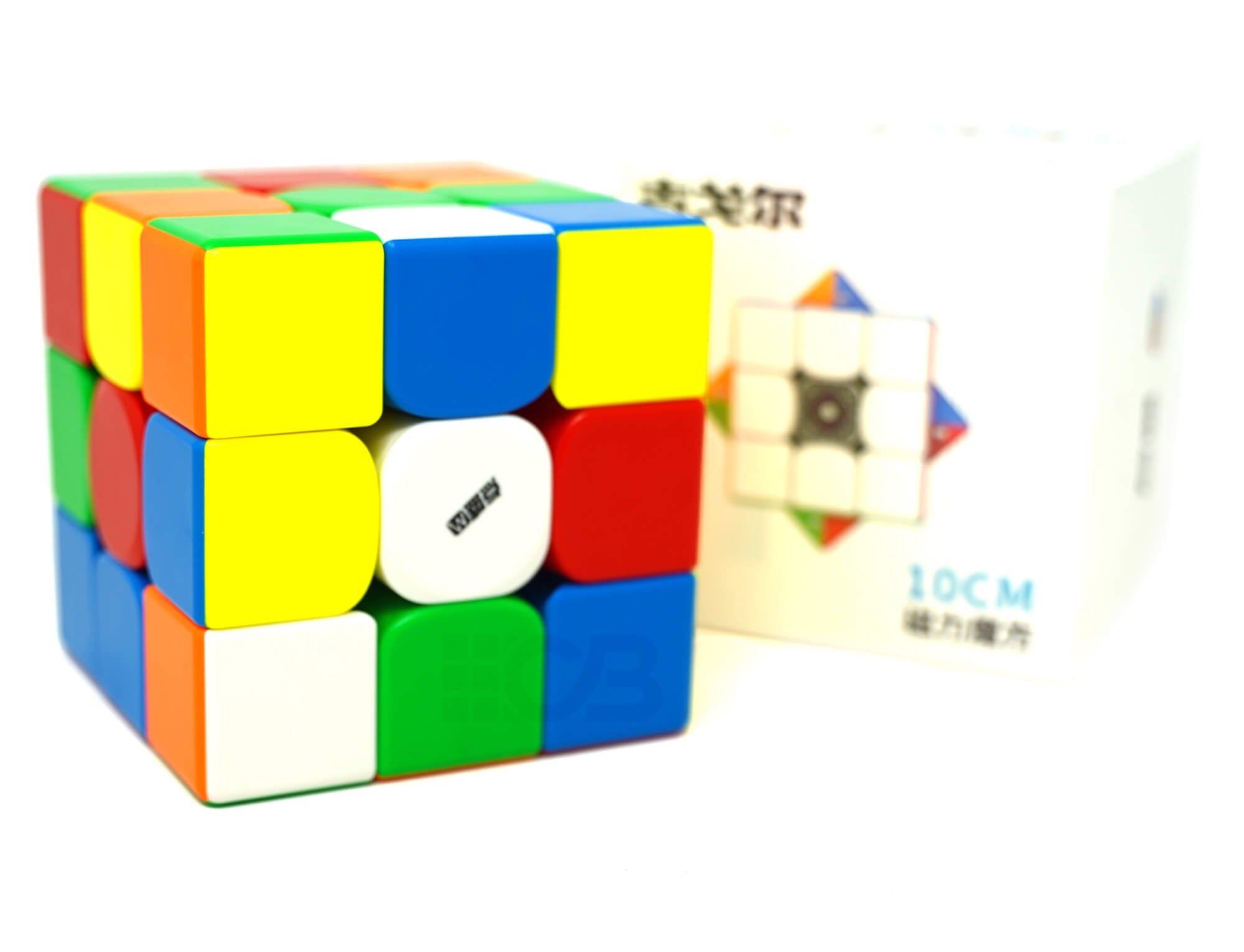 Cubo Mágico 3x3 Diansheng Googol 10 cm stickerless magnético — vista frontal mostrando o tamanho oversized