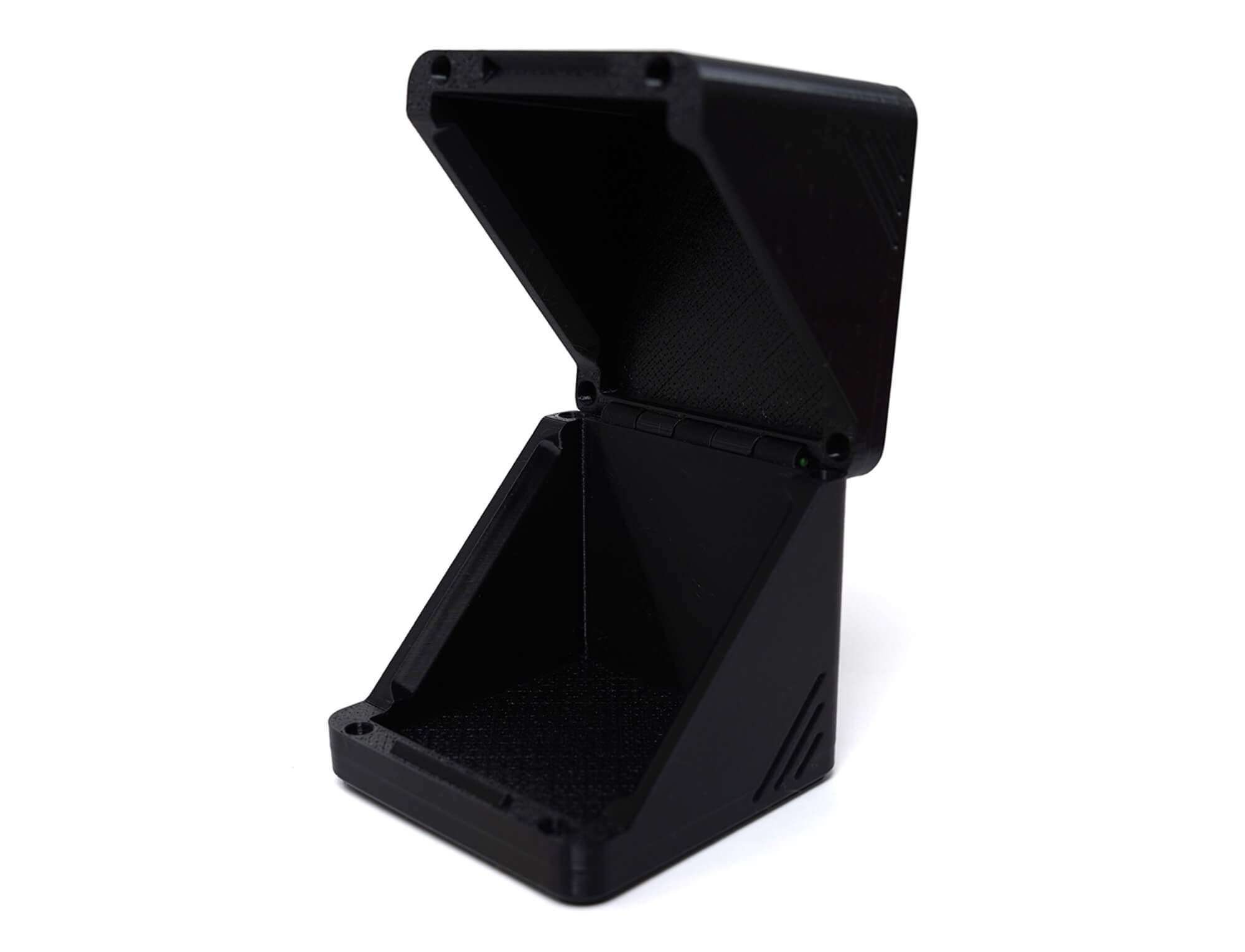 Case Premium para cubo mágico vista de lado, mostrando a estrutura rígida e compacta