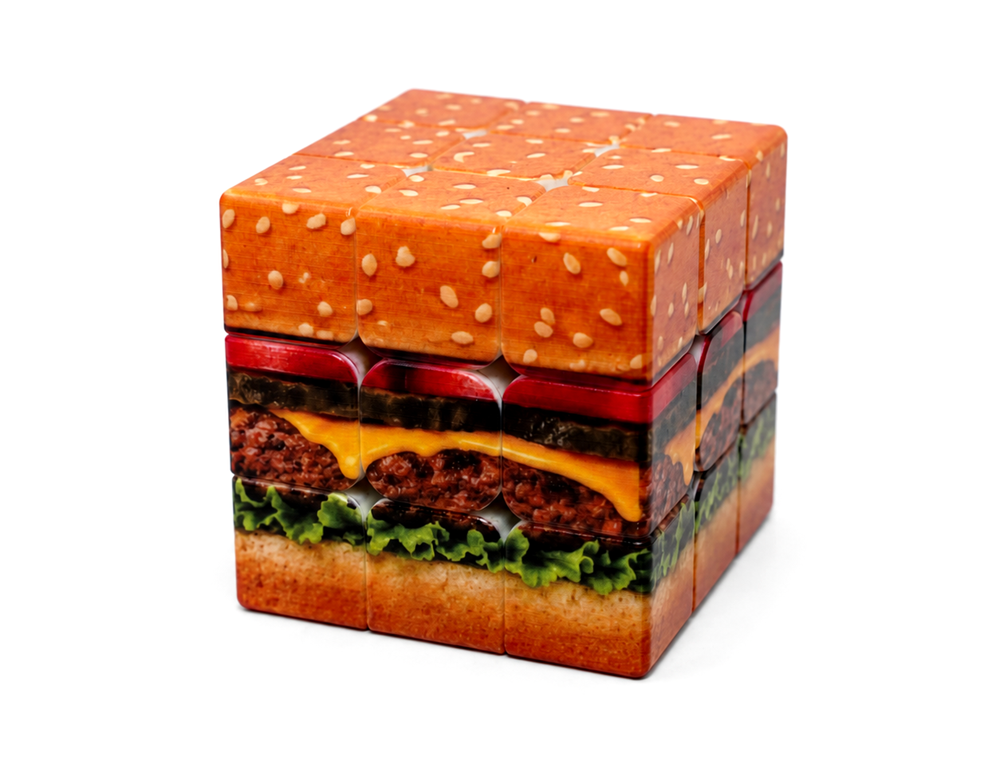 Cubo Mágico 3x3 Hambúrguer Vinci Cube com impressão UV