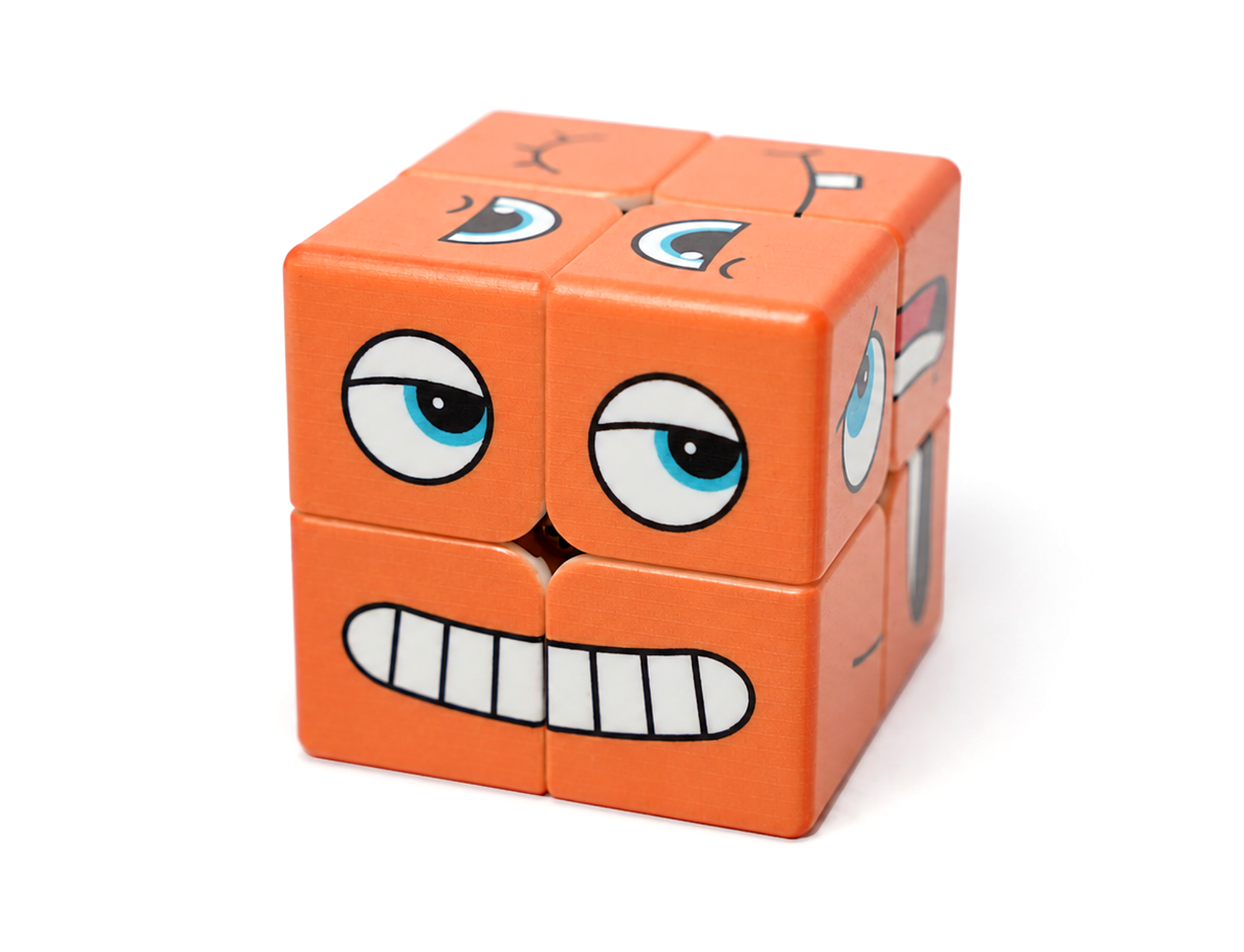 Cubo Mágico 2x2 Face Cube Extra Laranja