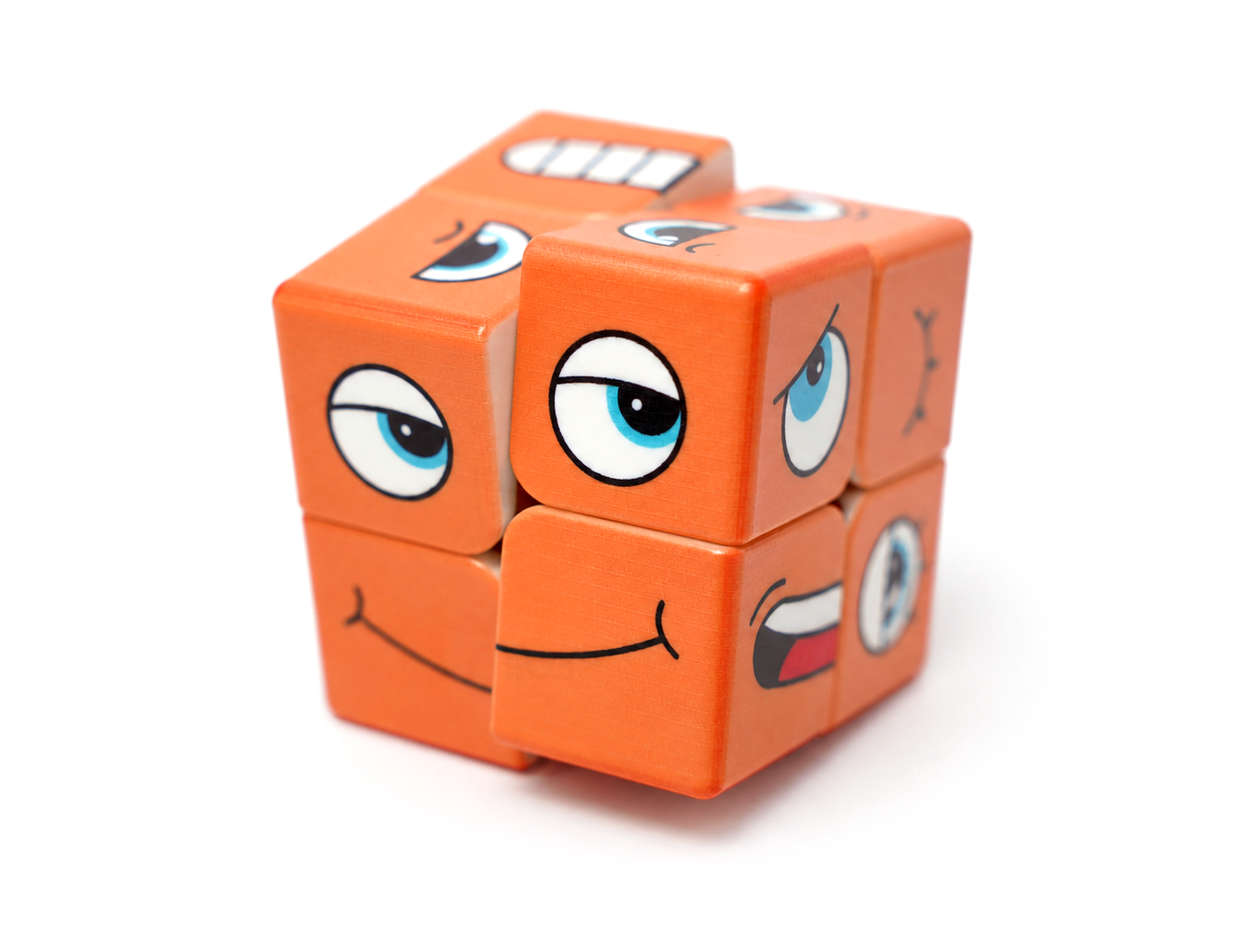 Cubo Mágico 2x2 Face Cube Extra Laranja