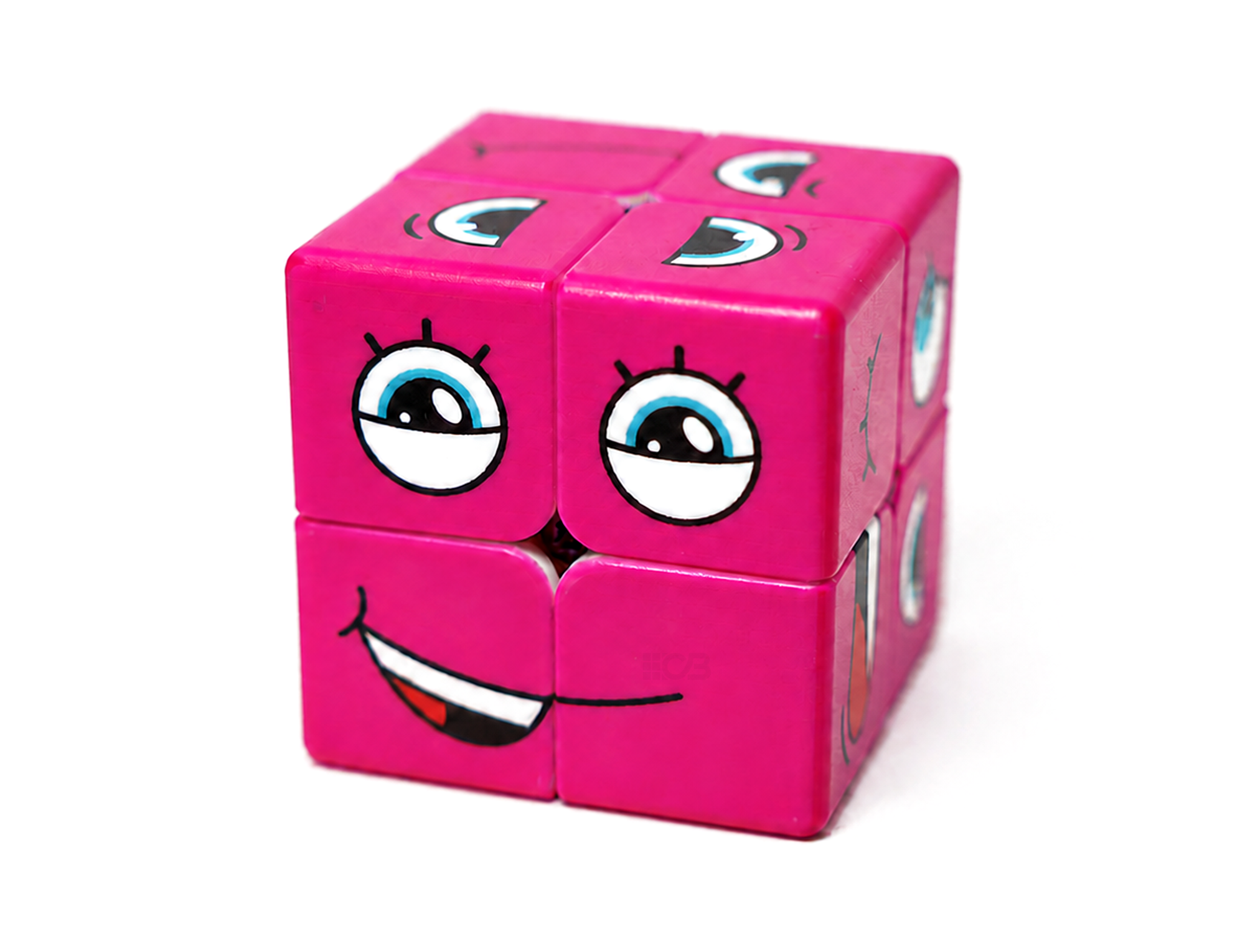 Cubo Mágico 2x2 Face Cube Extra Rosa