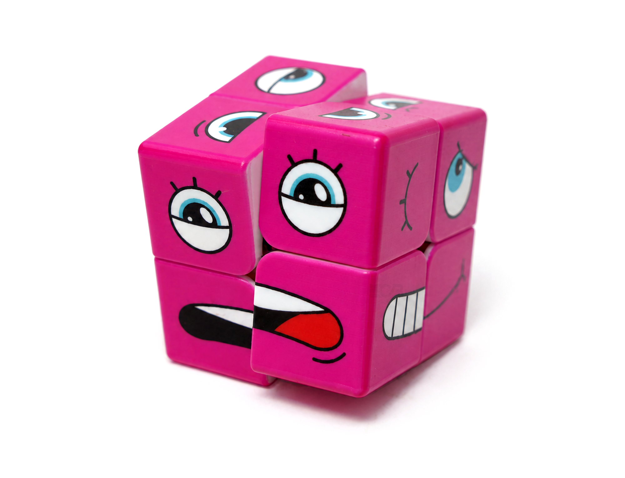 Cubo Mágico 2x2 Face Cube Extra Rosa