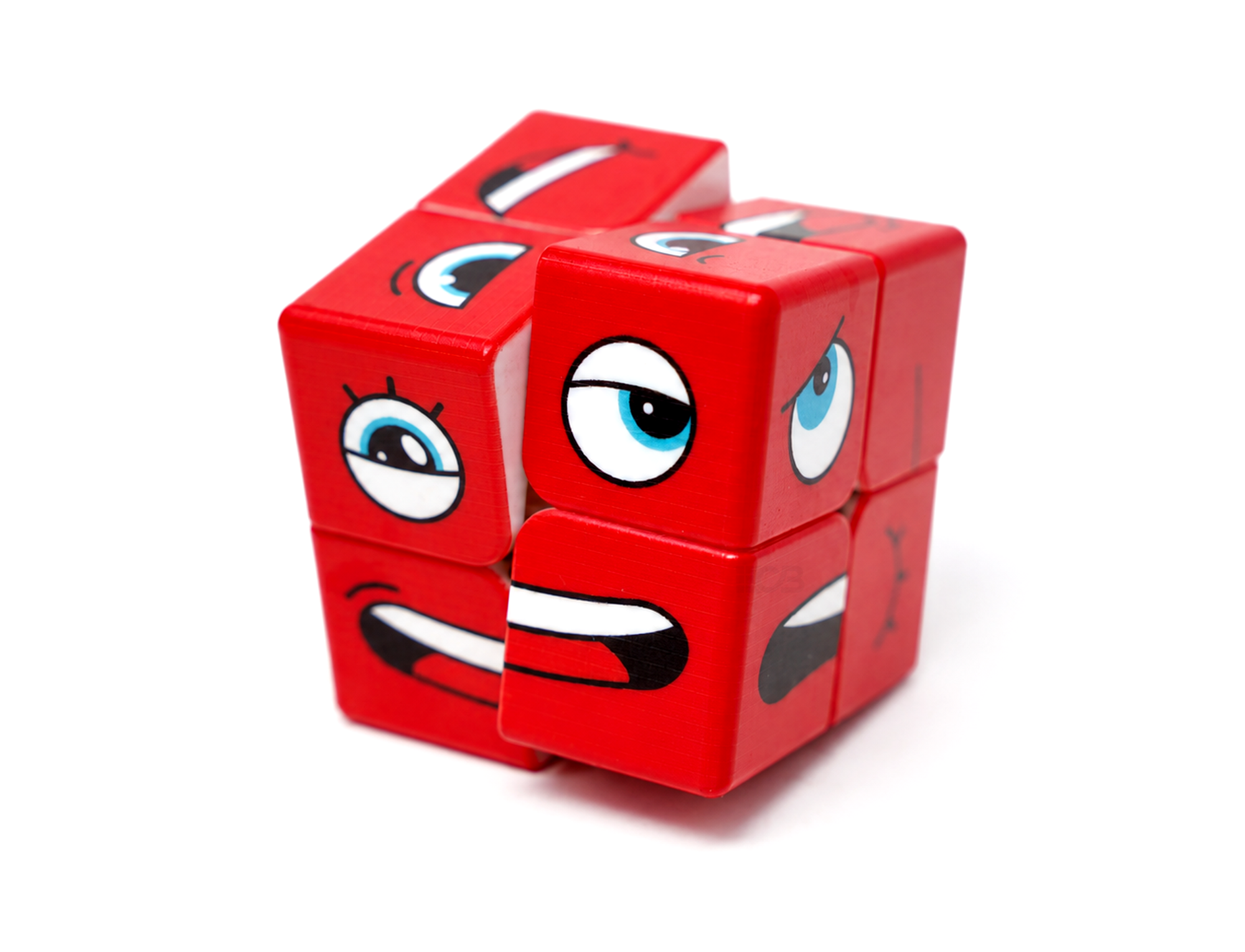 Cubo Mágico 2x2 Face Cube Extra Vermelho