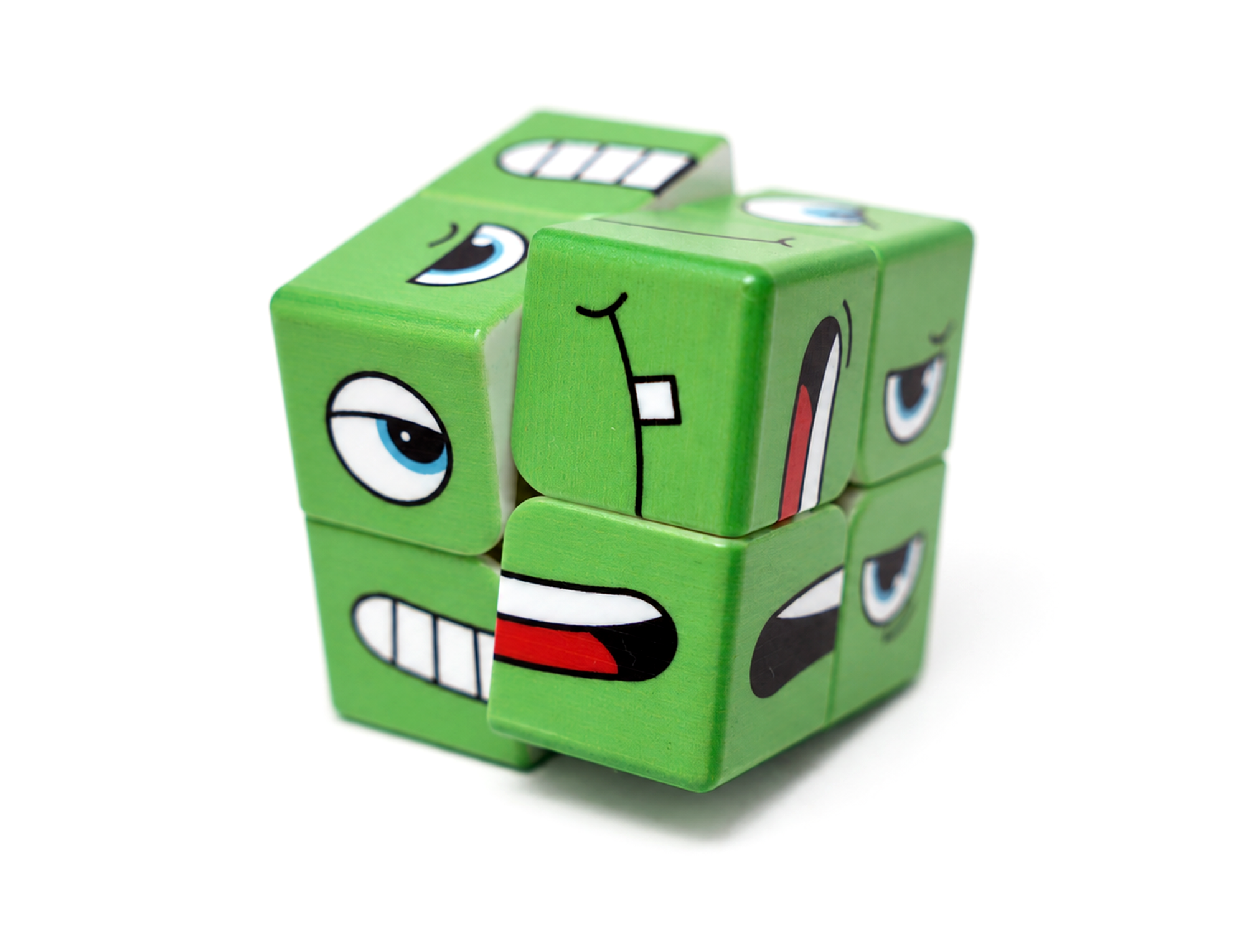 Cubo Mágico 2x2 Face Cube Extra Verde