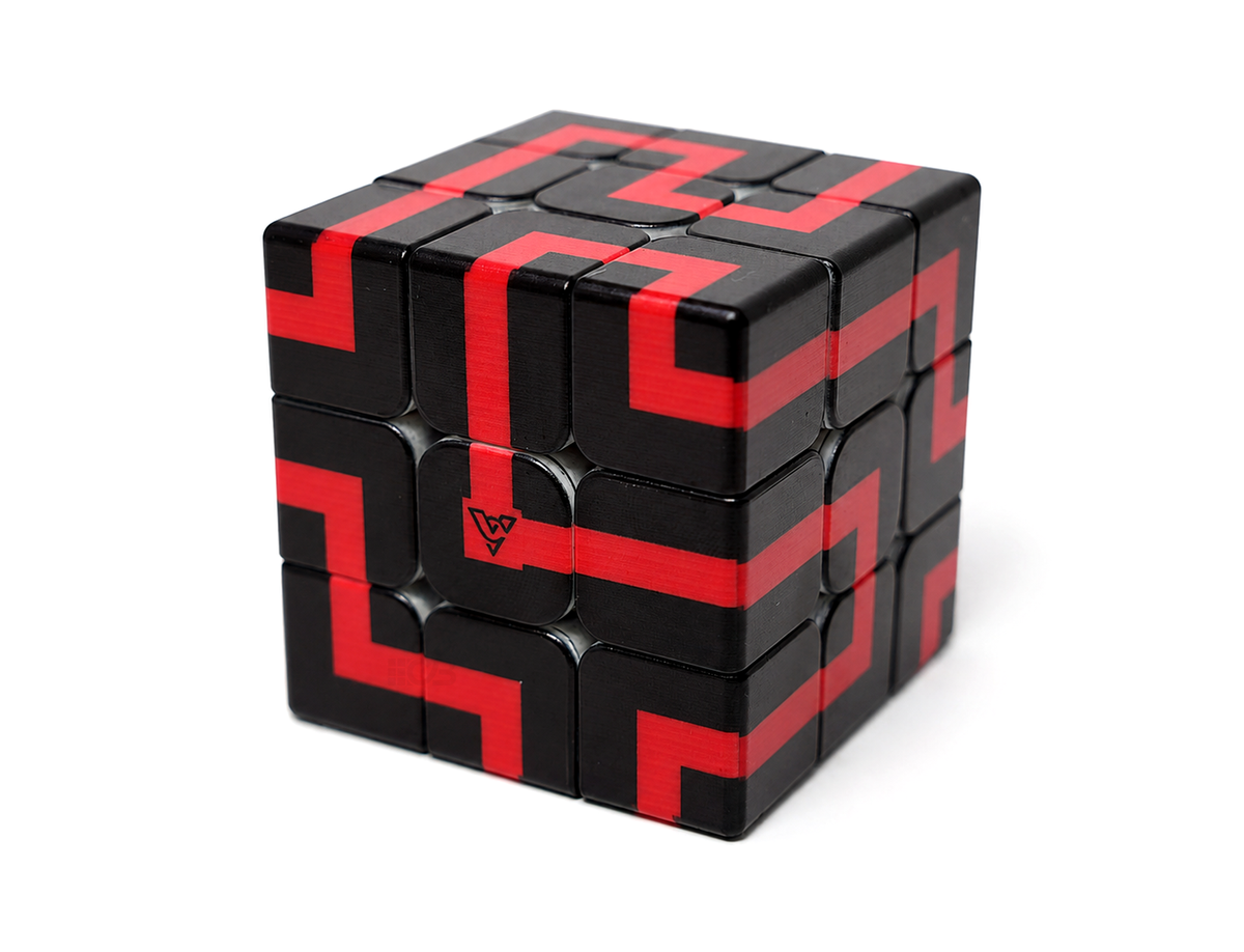 Cubo Mágico 3x3 Maze Vinci Cube Vermelho — vista frontal
