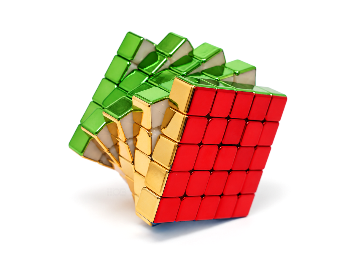 Cubo Mágico 5x5 Legend Metálico SengSo com camada girada
