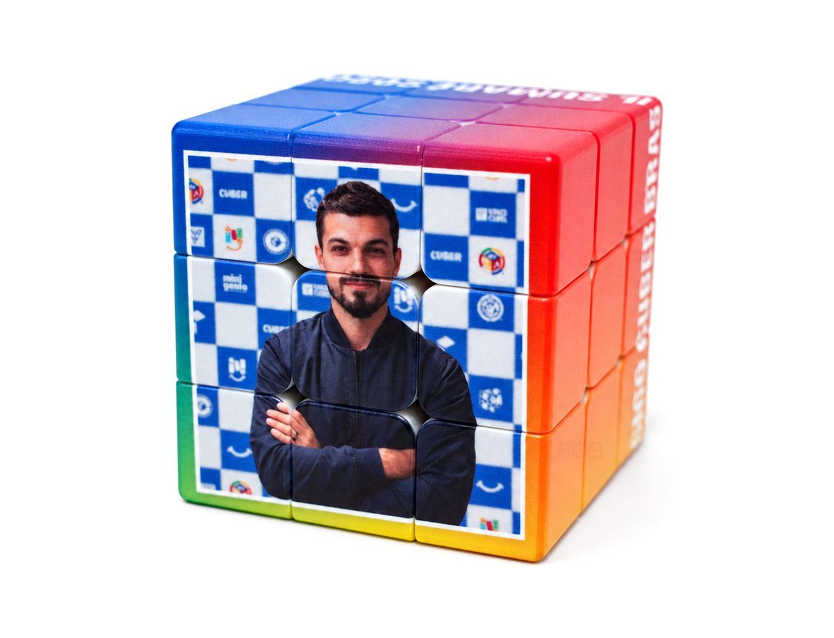 Cubo Personalizado Gigante 70 mm + TOUR Cuber Brasil + brinde