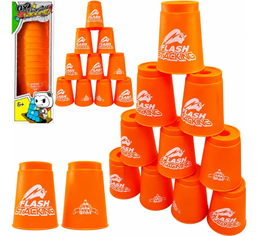 Jogo Torre De Copos Competição Puzzle Hobbie 12 Copos