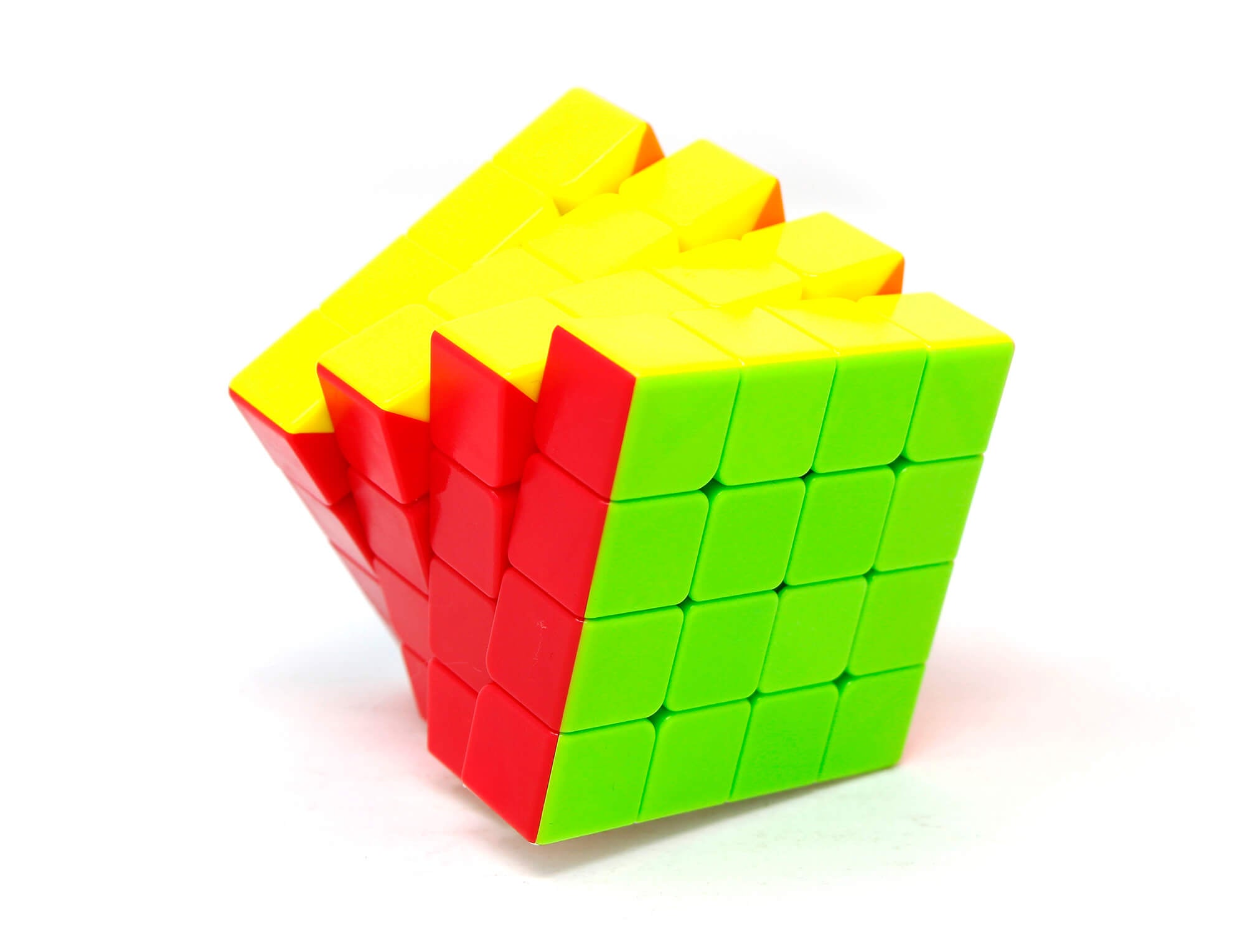 Vista superior do Cubo Mágico 4x4 Cuber Pro com face amarela em destaque