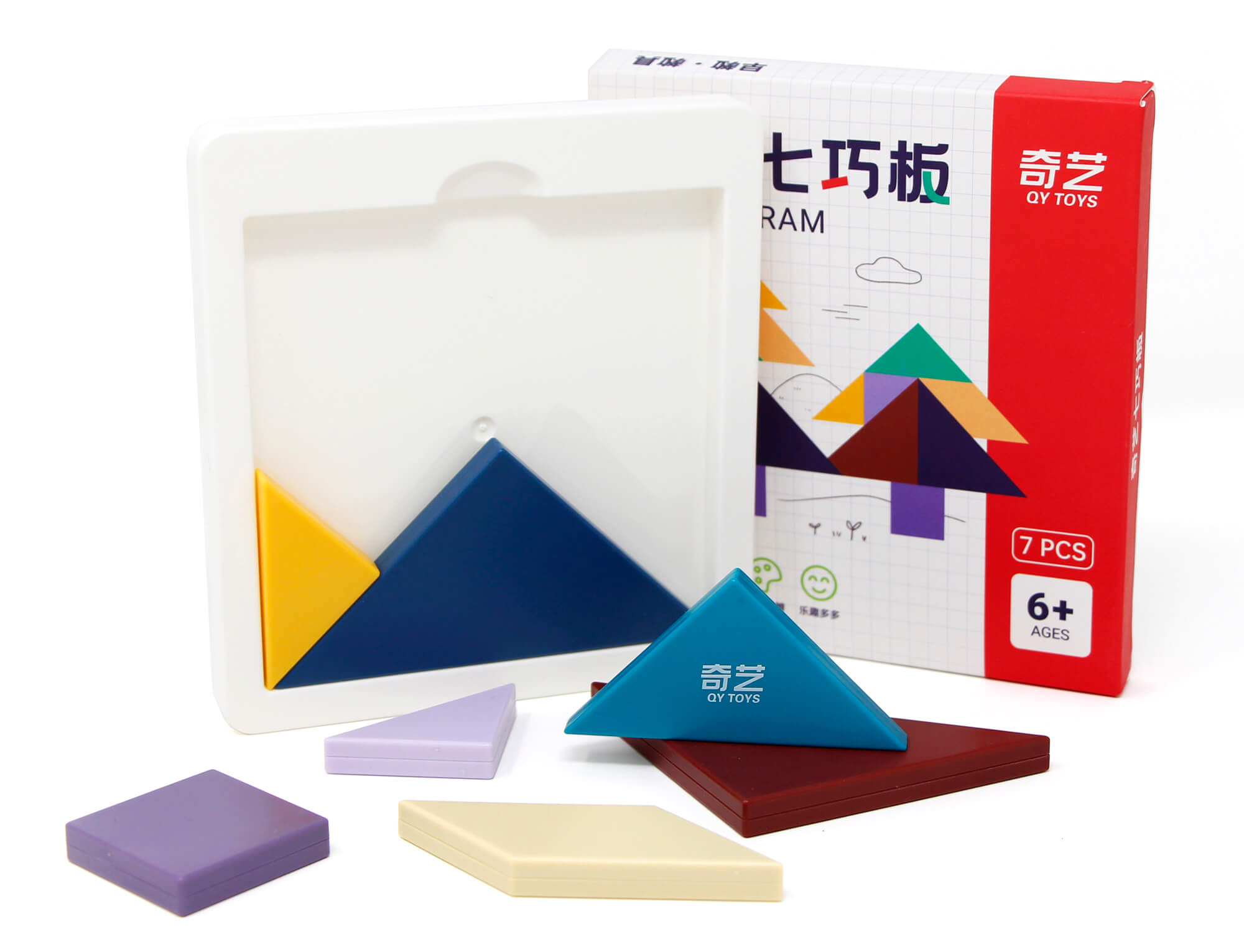 Peças do Tangram QiYi montadas formando uma figura de animal