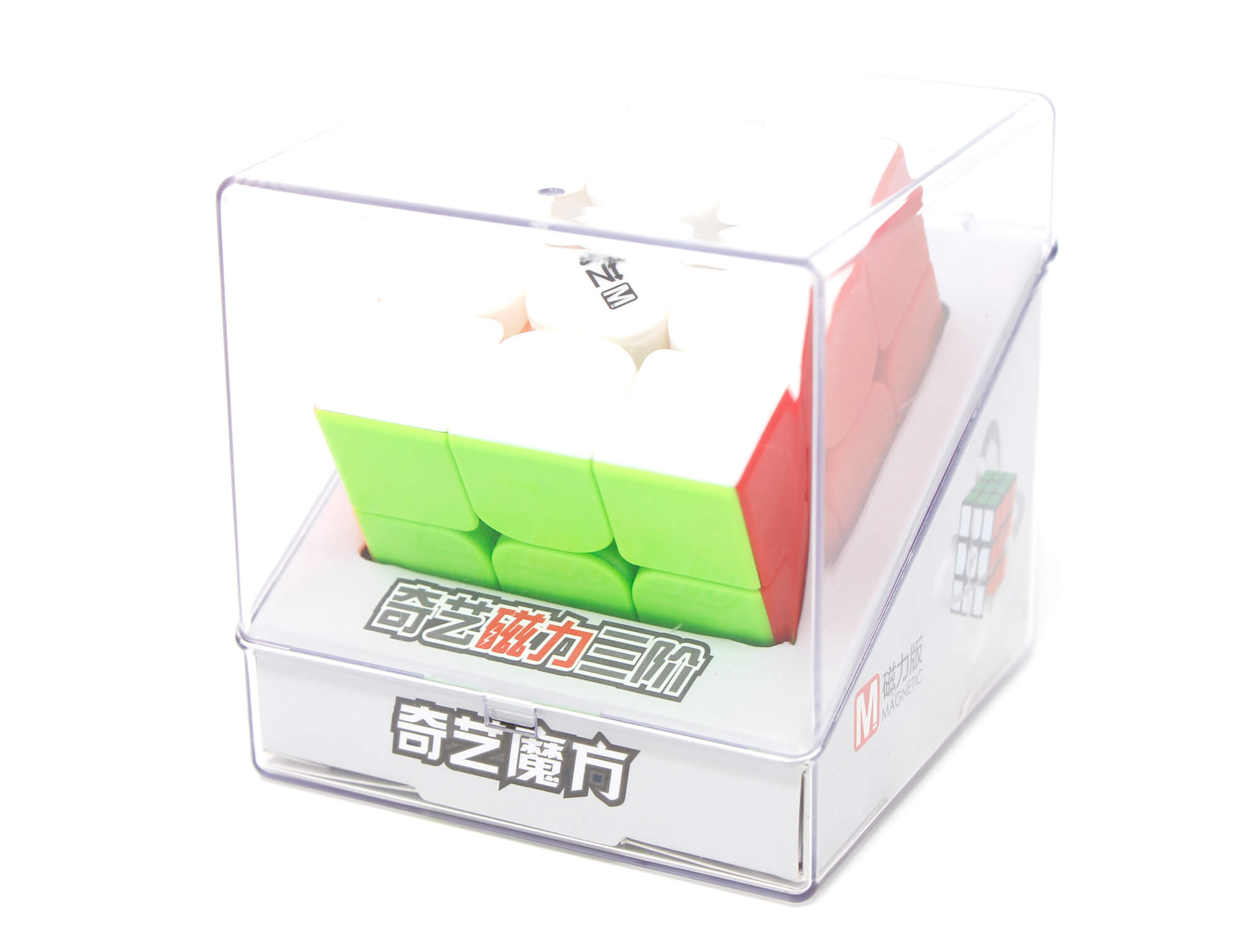 Cubo mágico 2x2 QiYi MS Magnético stickerless — parte do kit