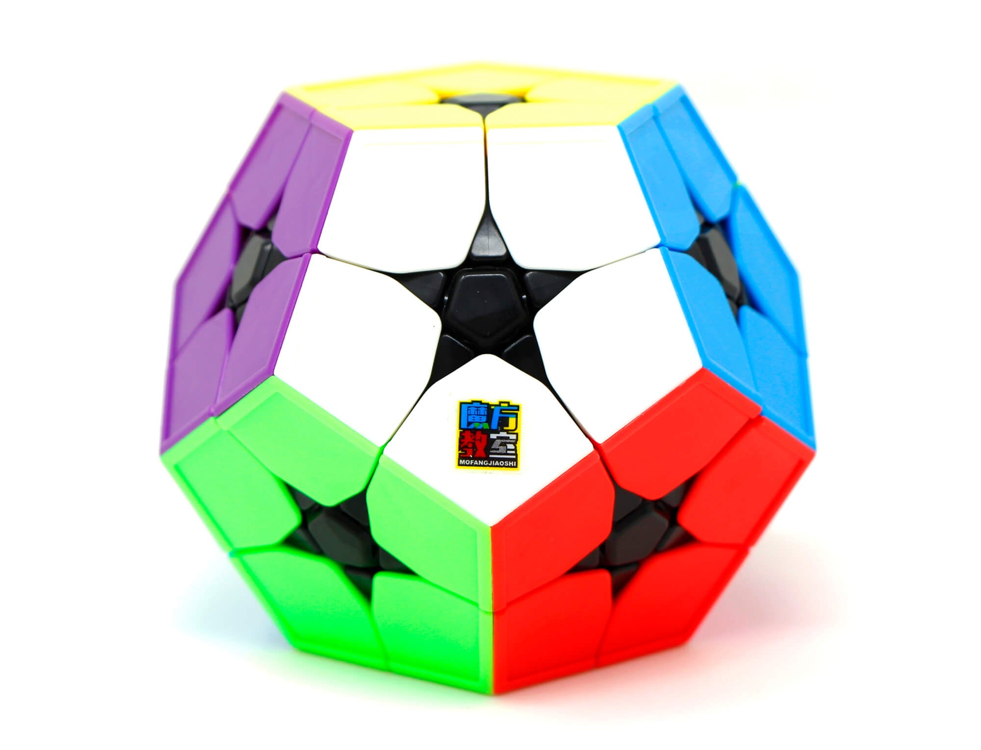 Kilominx MeiLong MoYu stickerless em detalhe, destacando os relevos das peças de canto