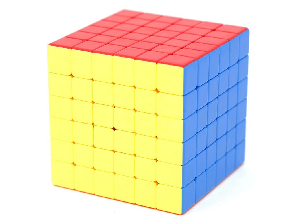 Vista superior do Cubo Mágico 6x6 MoYu Meilong V2 com as camadas alinhadas