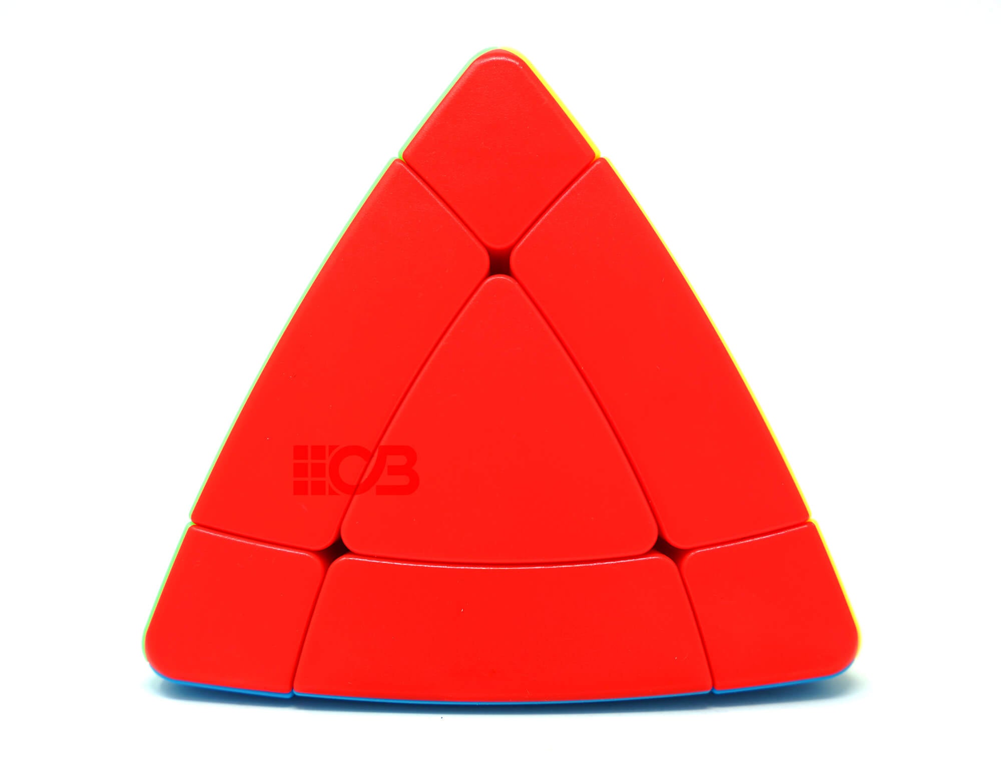 Pyraminx Jing Tower SengSo vista superior mostrando o topo da pirâmide e as camadas