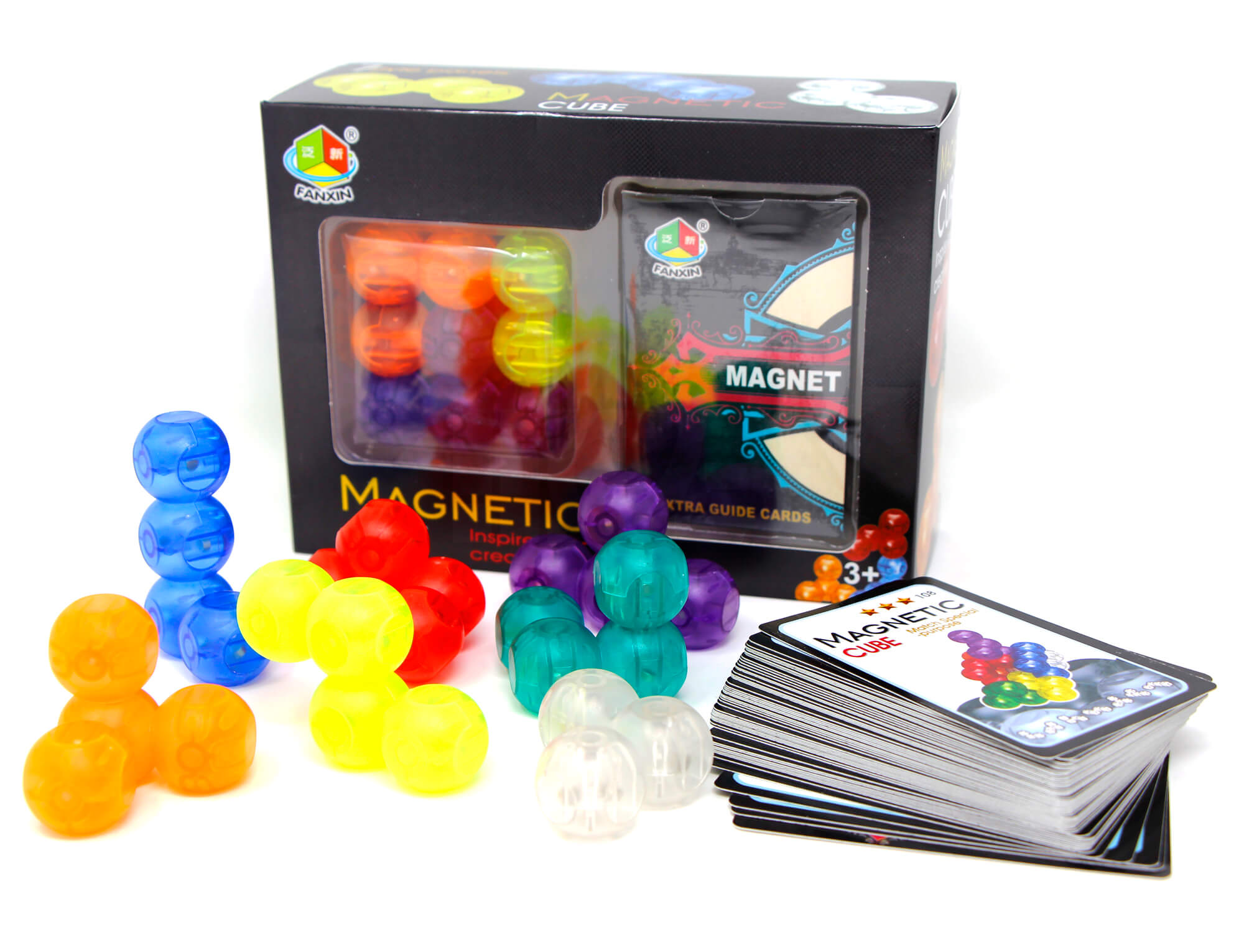 Kit blocos magnéticos Fanxin — vista frontal da embalagem