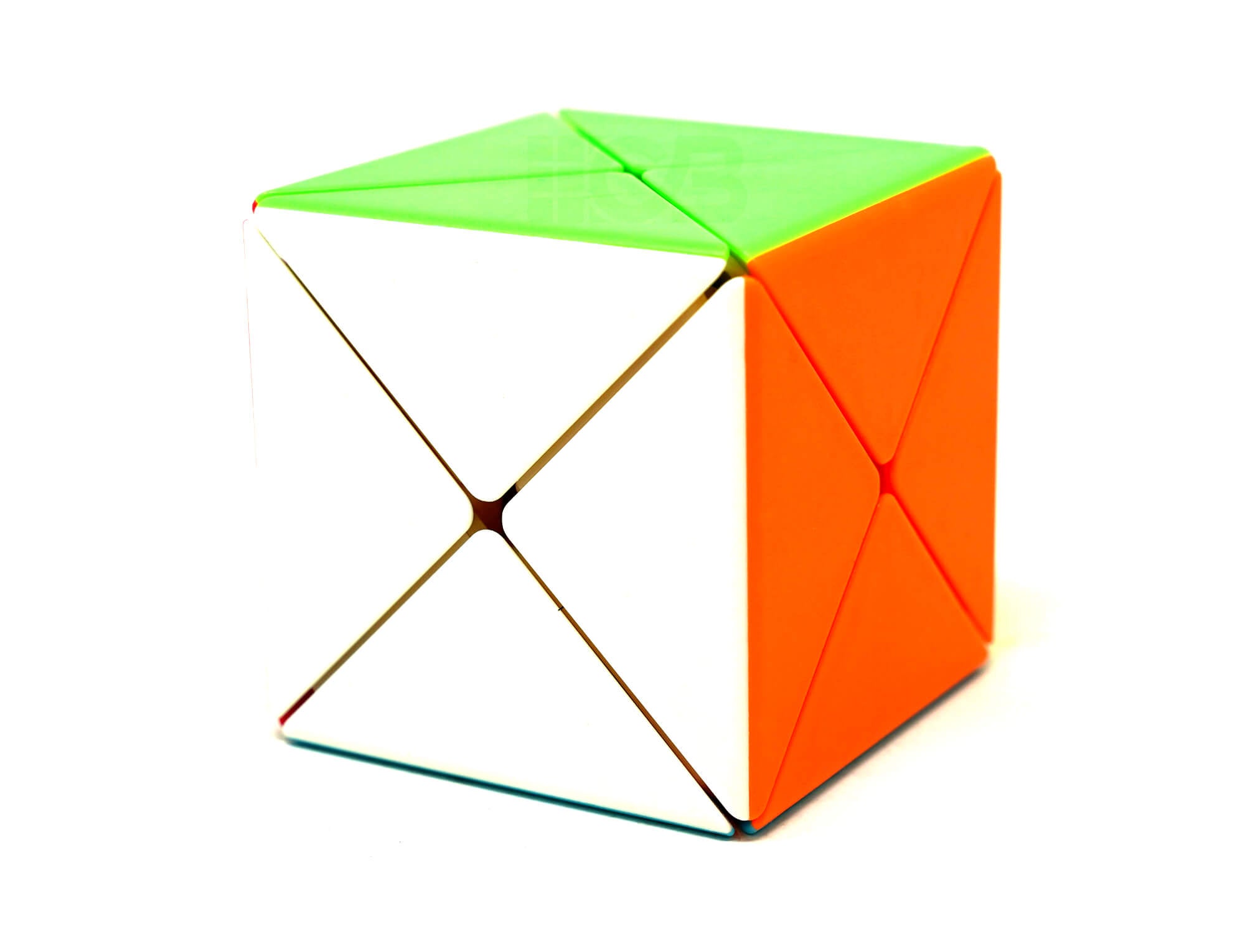Dino Cube 3x3 Fanxin stickerless — vista frontal com formato de dinossauro