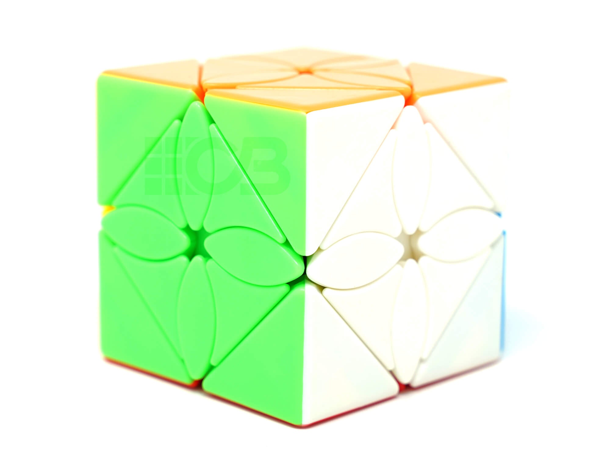 Embalagem do Skewb Maple Leaf Meilong MoYu com o cubo ao lado
