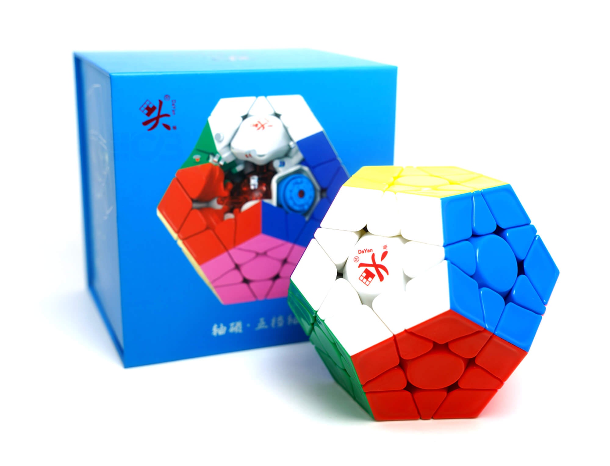 Megaminx DaYan Pro Large Magnético — vista superior com todas as faces visíveis